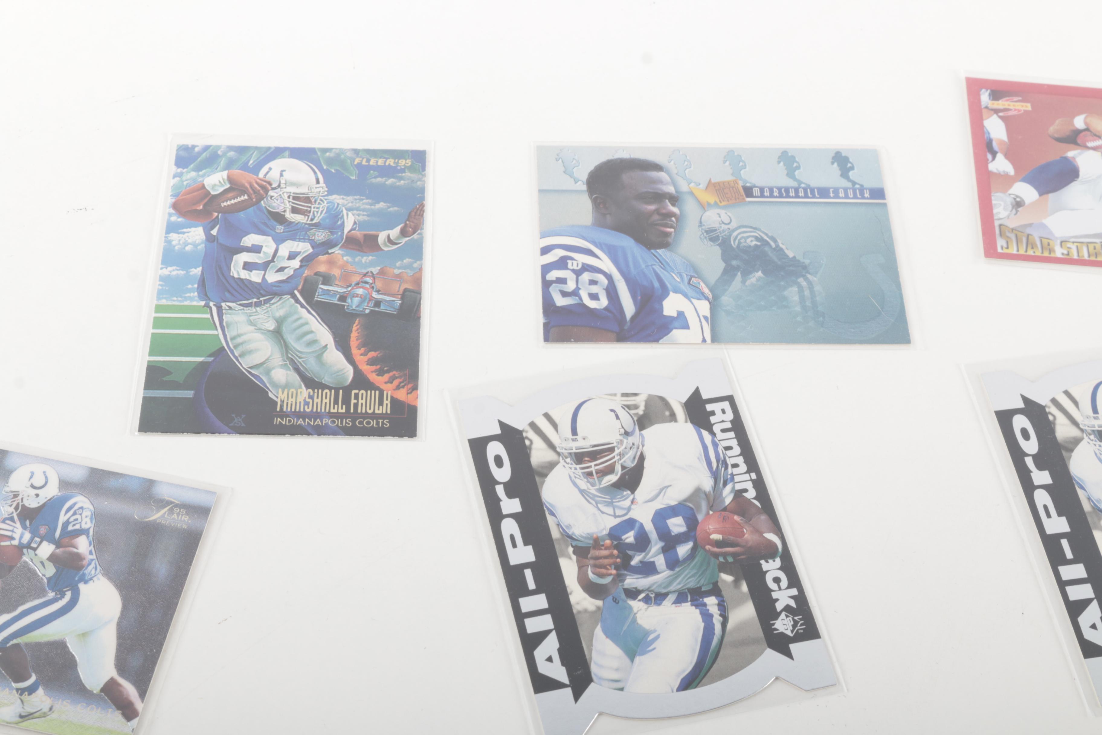 Collection of John Elway and Marshall Faulk Football Cards