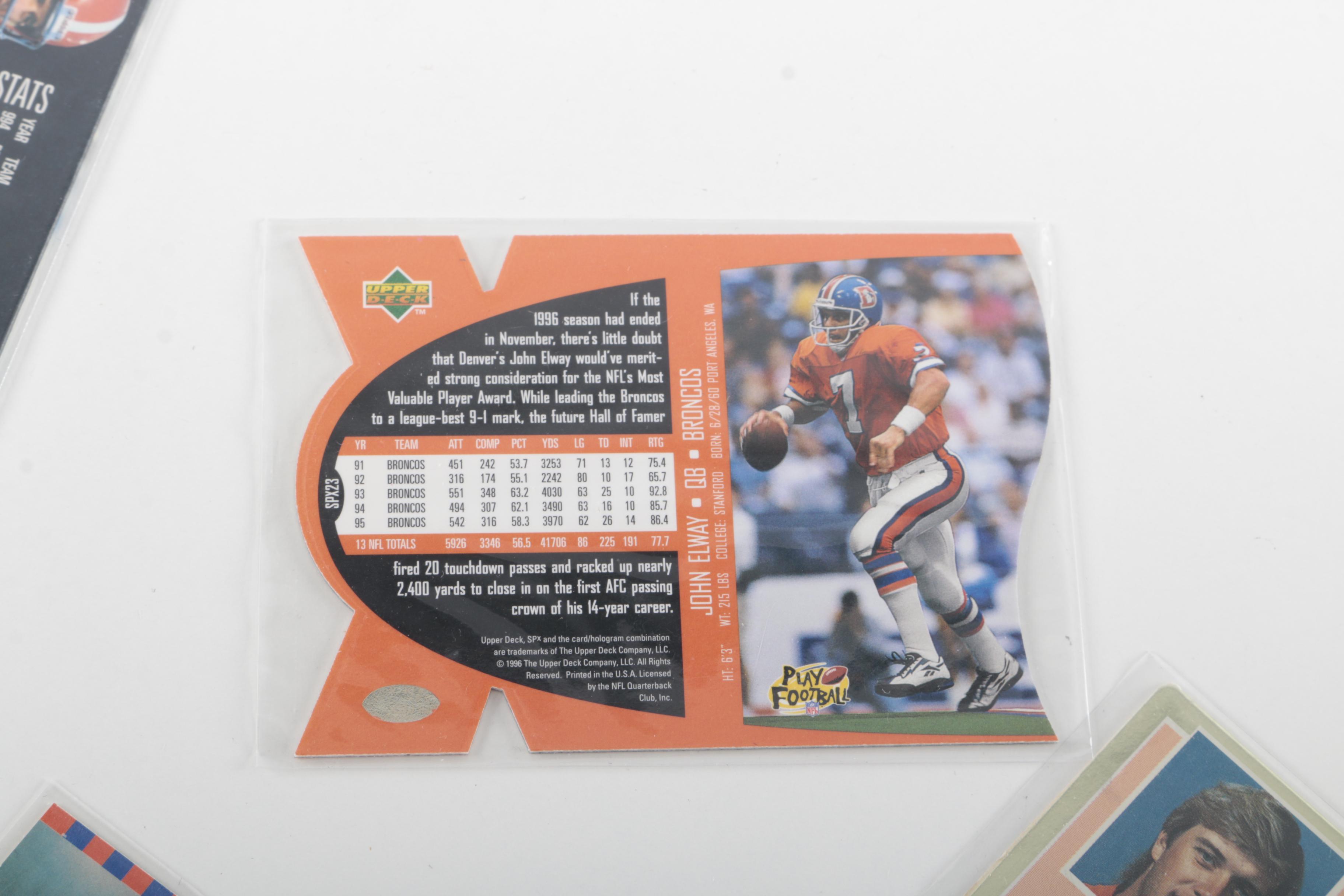 Collection of John Elway and Marshall Faulk Football Cards