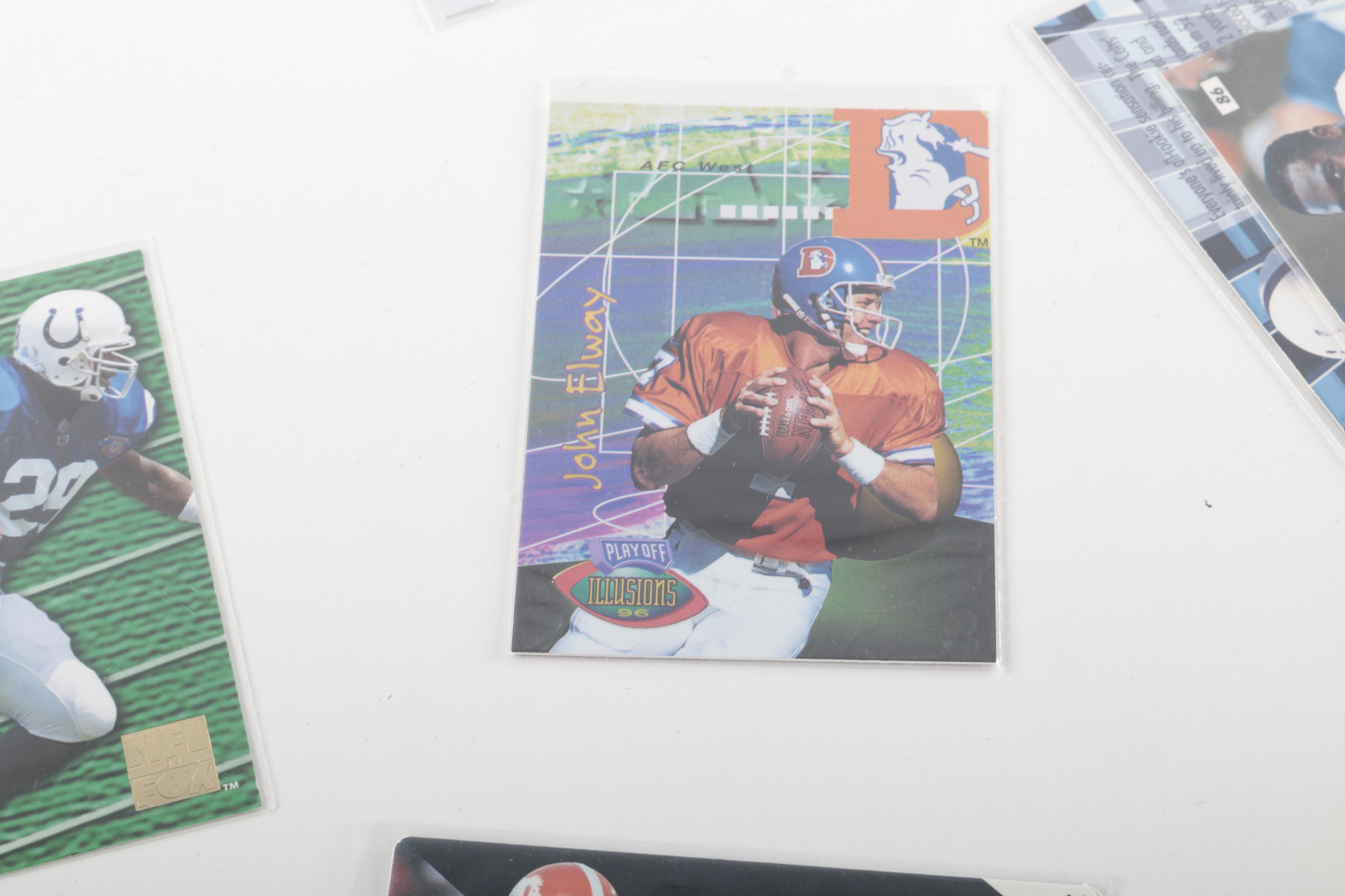 Collection of John Elway and Marshall Faulk Football Cards