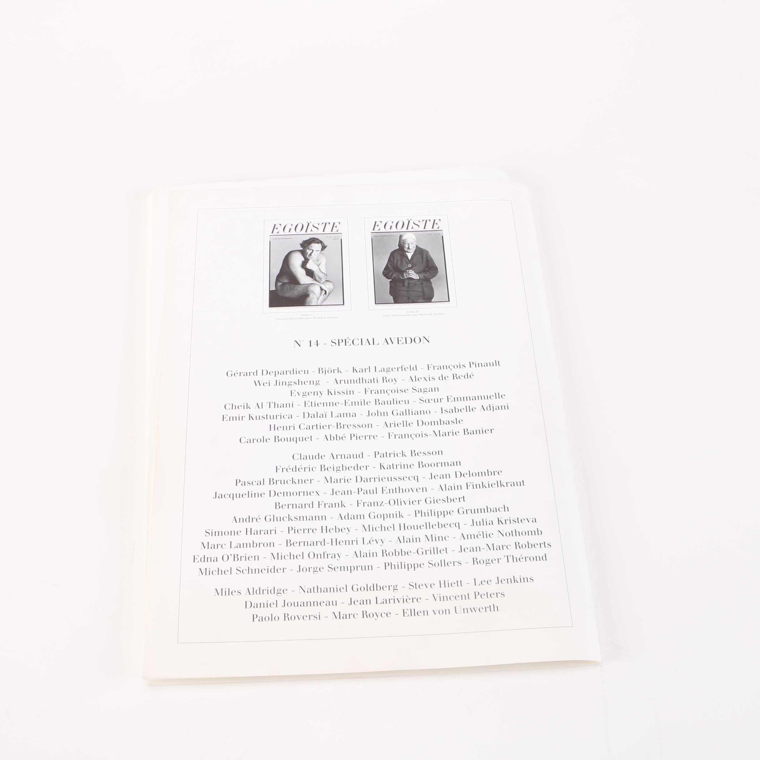 Pair of French "Egoïste" Magazines