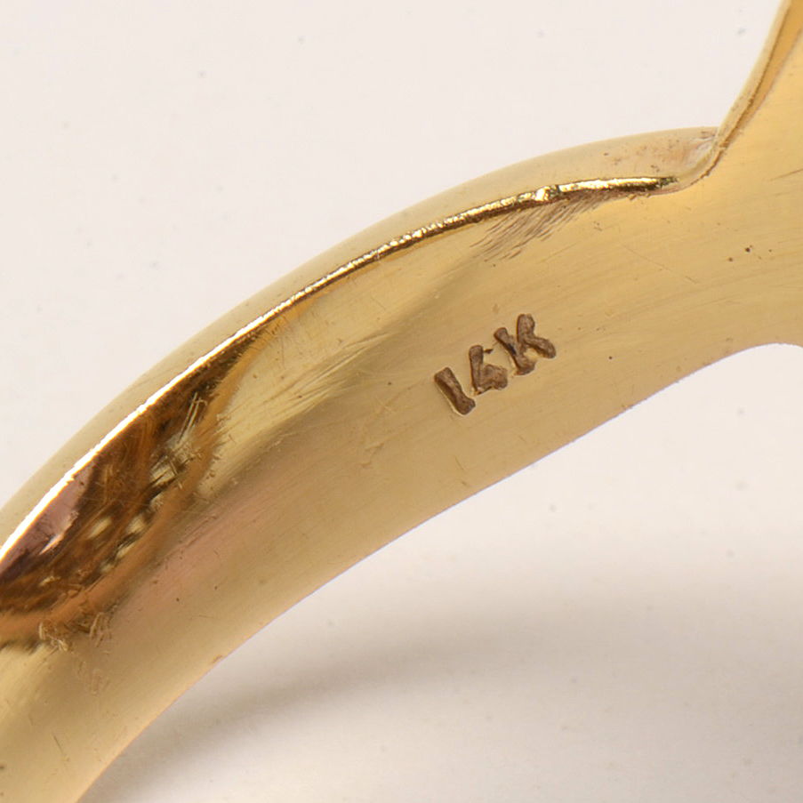 14K Yellow Gold Amethyst Ring