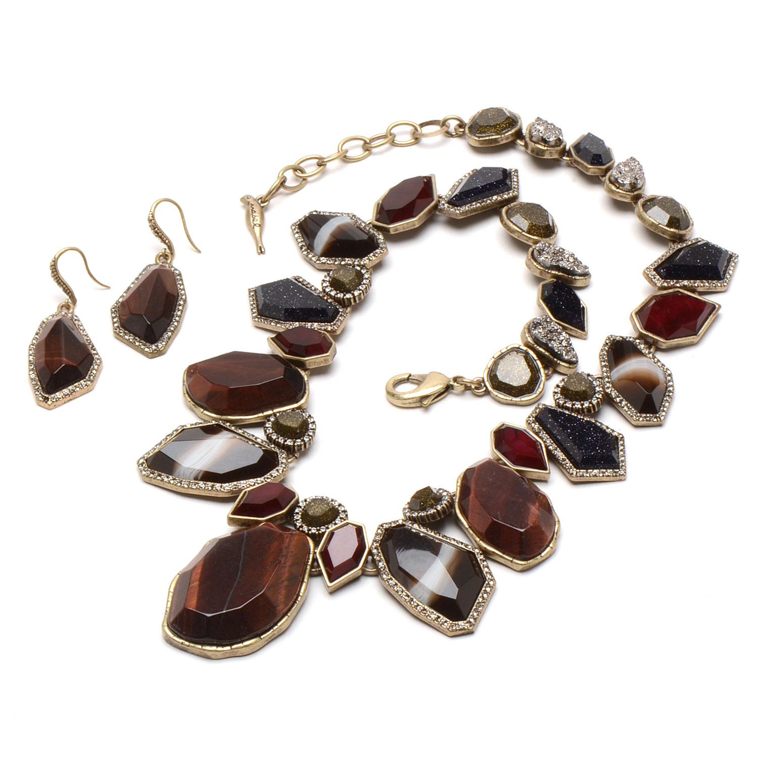 Chloe & Isabel "Rebel Red Tiger Eye" Statement Parure