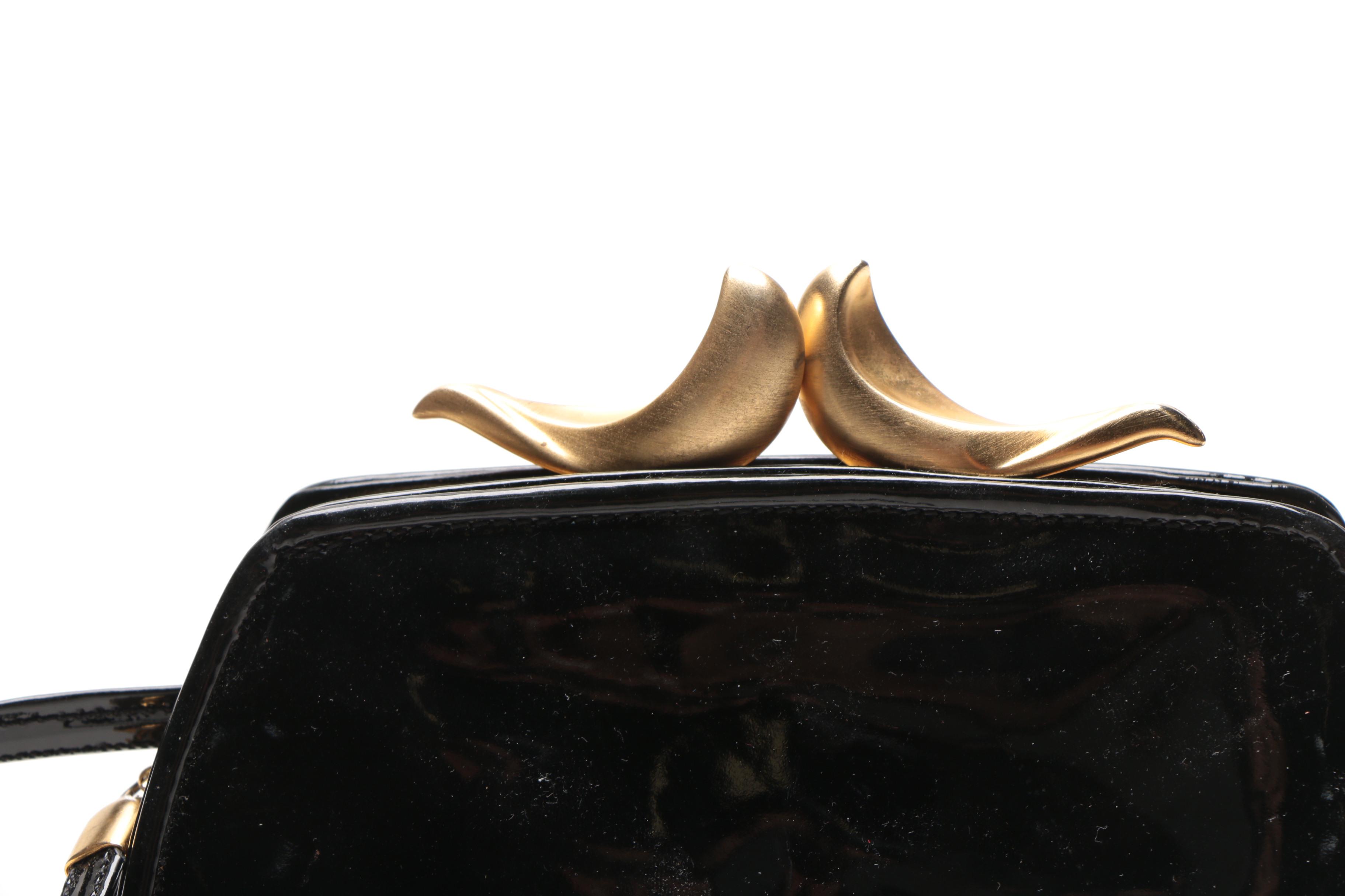 Vintage De Vecchi Patent Leather Crossbody Bag