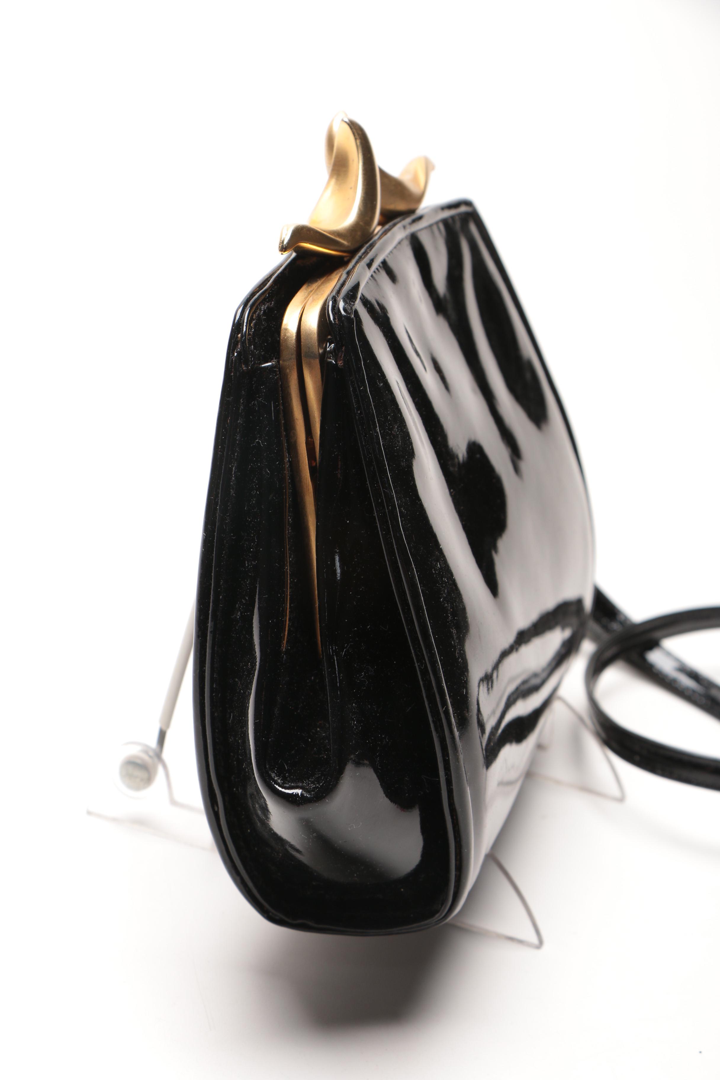 Vintage De Vecchi Patent Leather Crossbody Bag