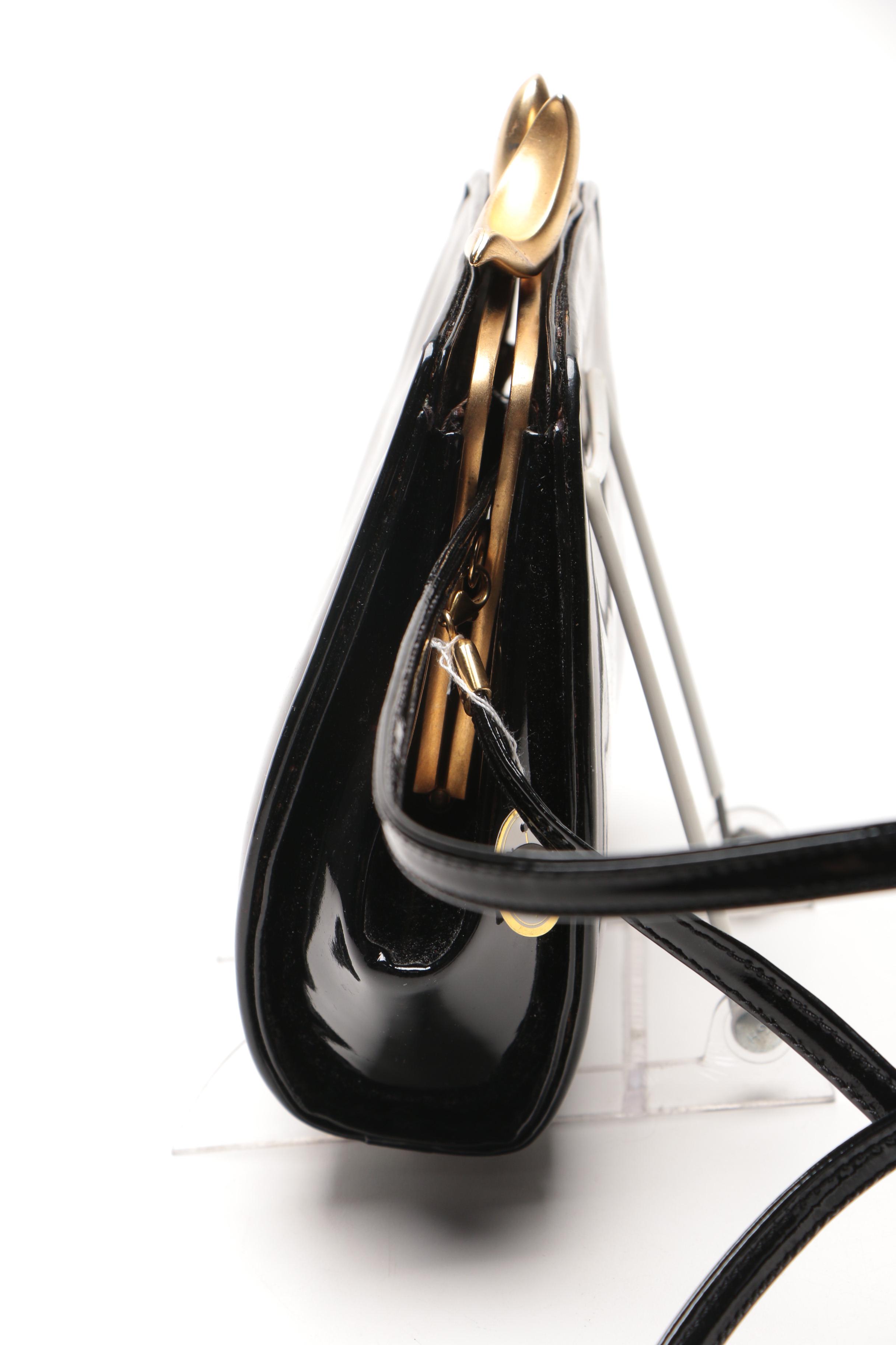 Vintage De Vecchi Patent Leather Crossbody Bag