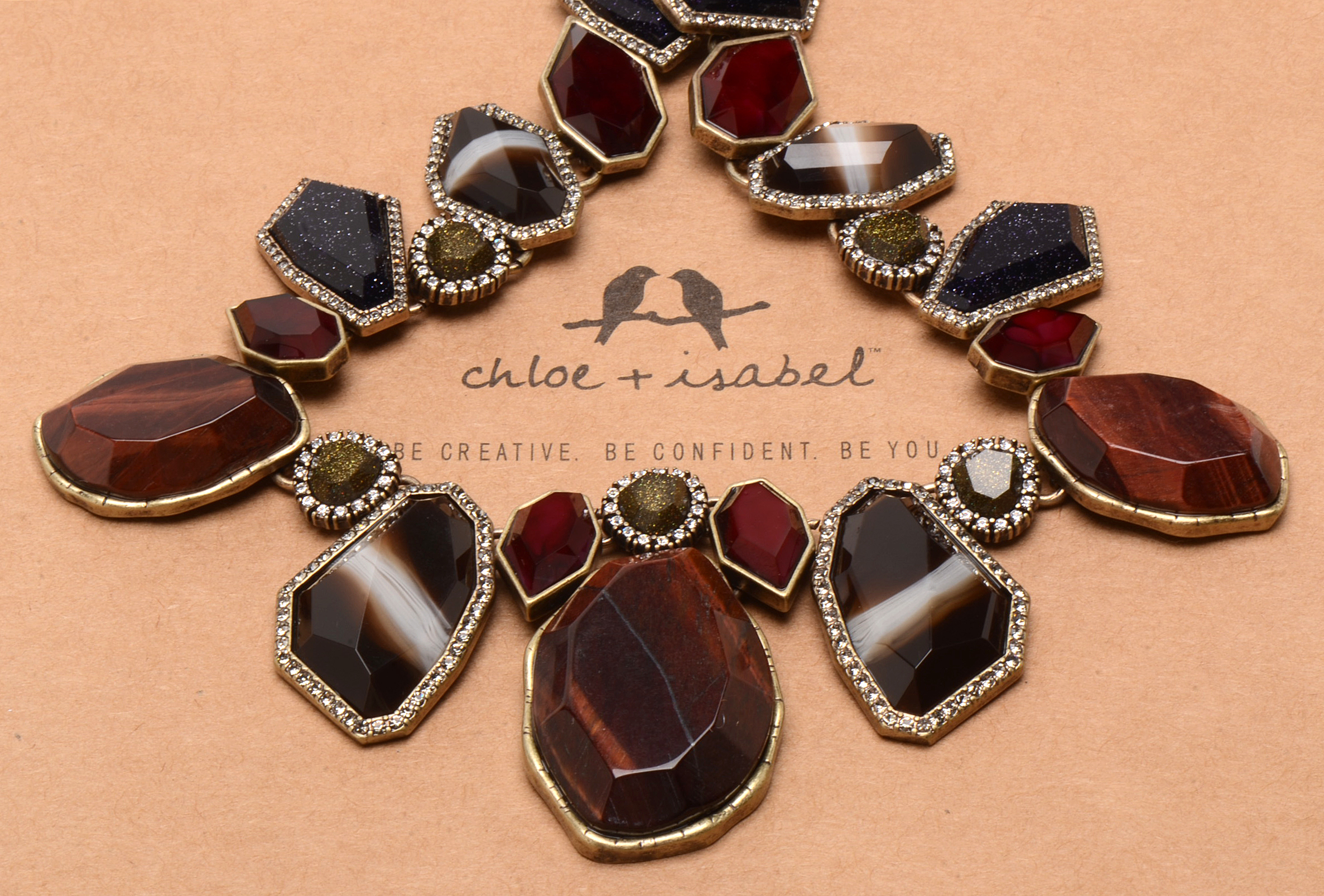 Chloe & Isabel "Rebel Red Tiger Eye" Statement Parure