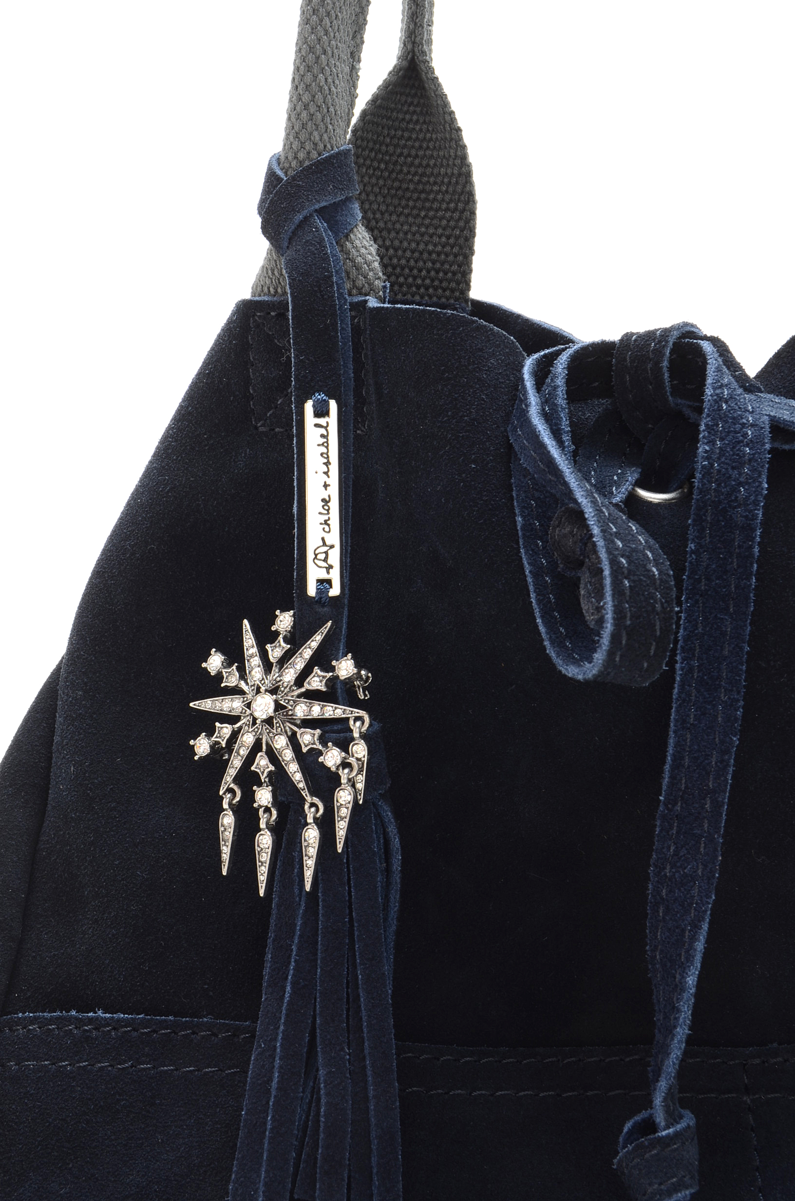 Chloe & Isabel Rue Royale Blue Suede Leather Tote