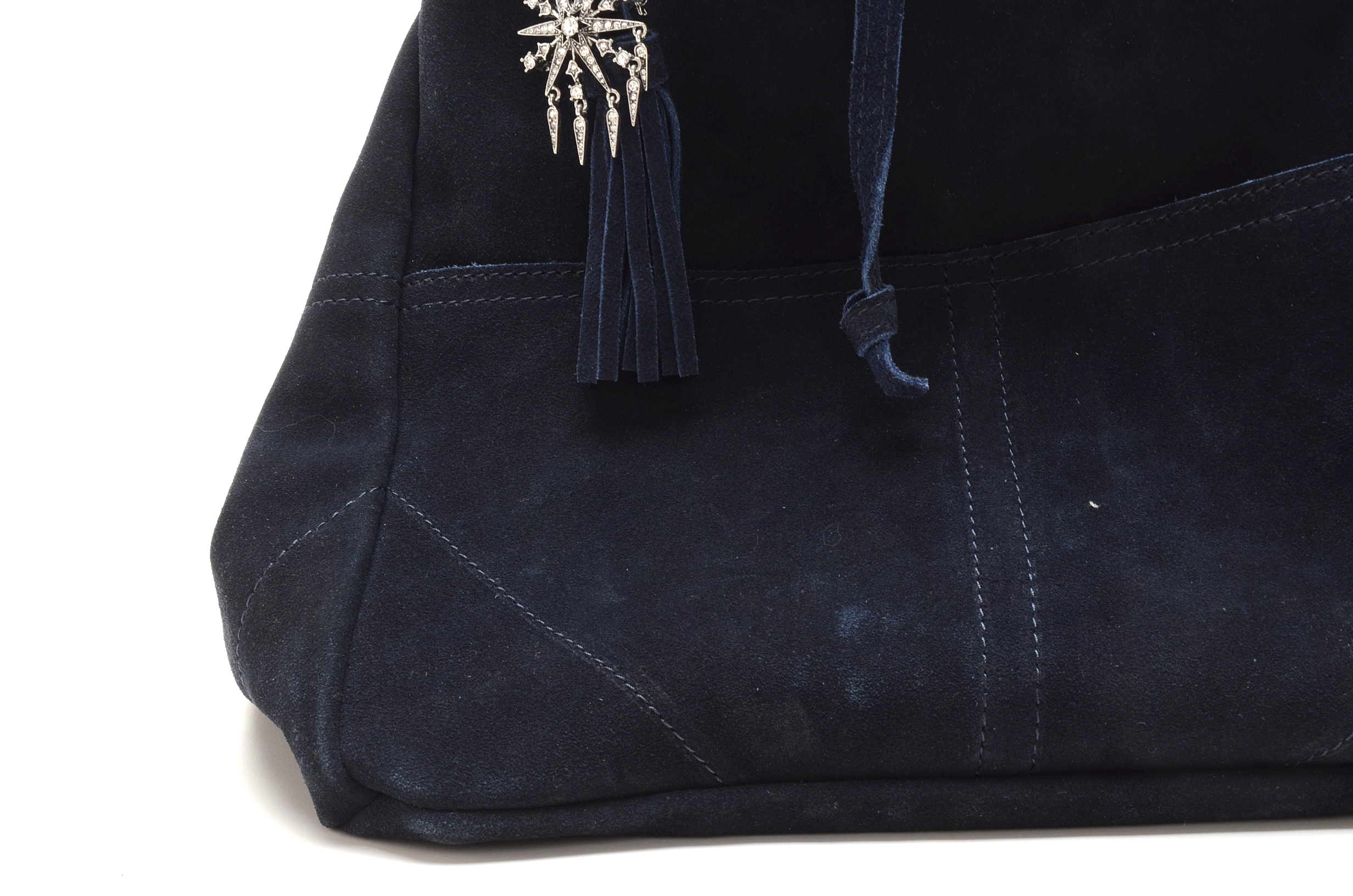 Chloe & Isabel Rue Royale Blue Suede Leather Tote