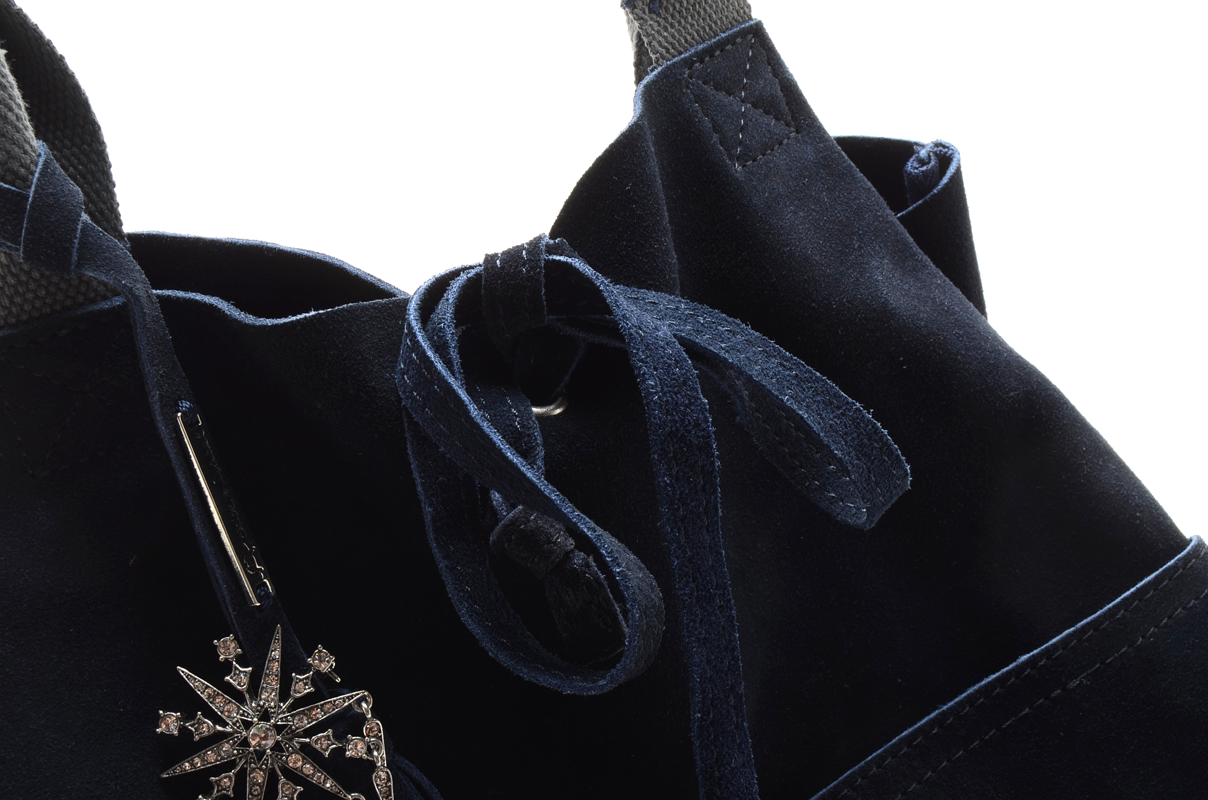 Chloe & Isabel Rue Royale Blue Suede Leather Tote