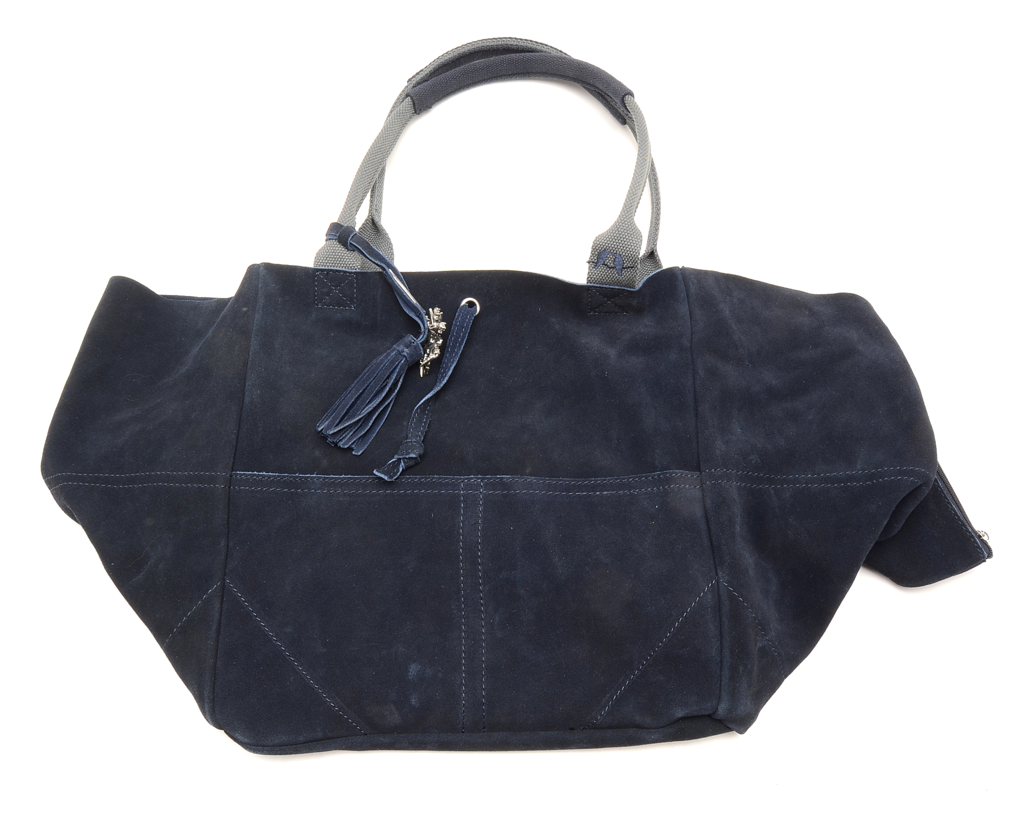 Chloe & Isabel Rue Royale Blue Suede Leather Tote
