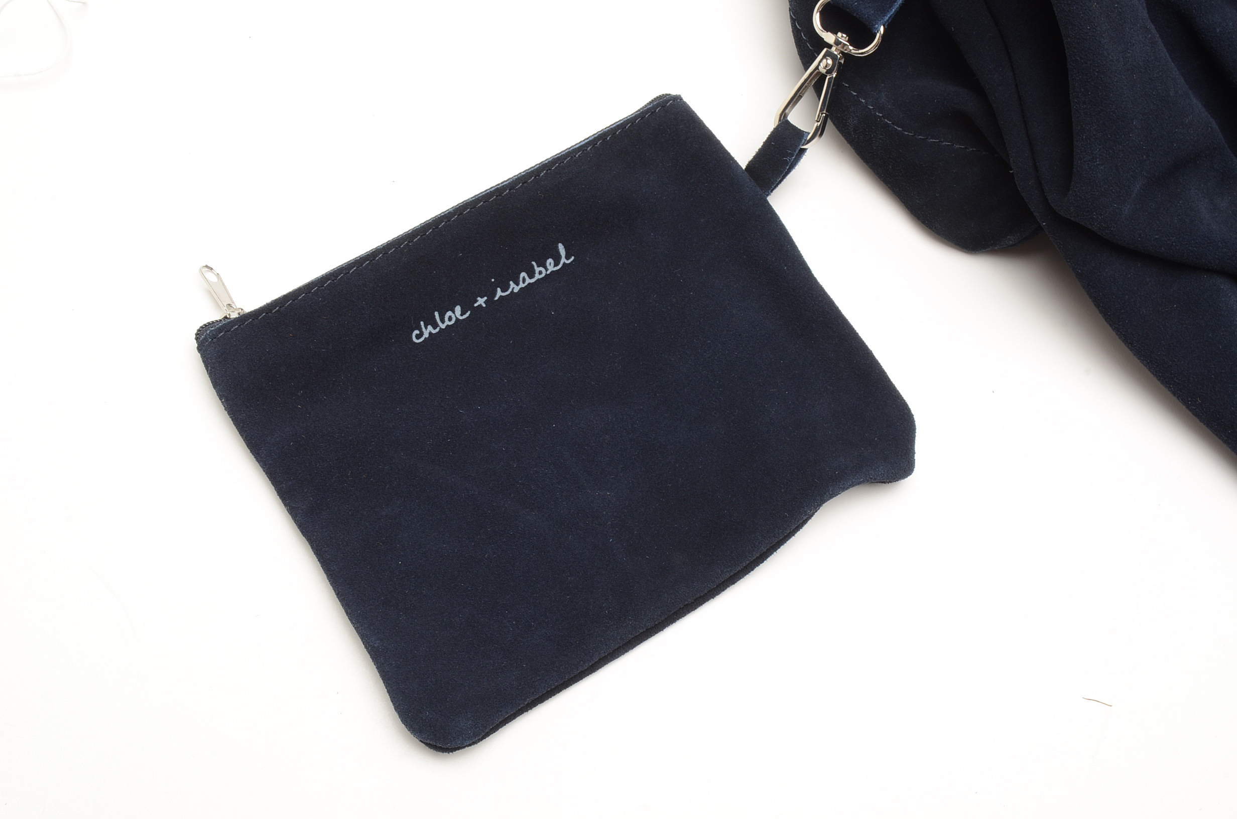 Chloe & Isabel Rue Royale Blue Suede Leather Tote