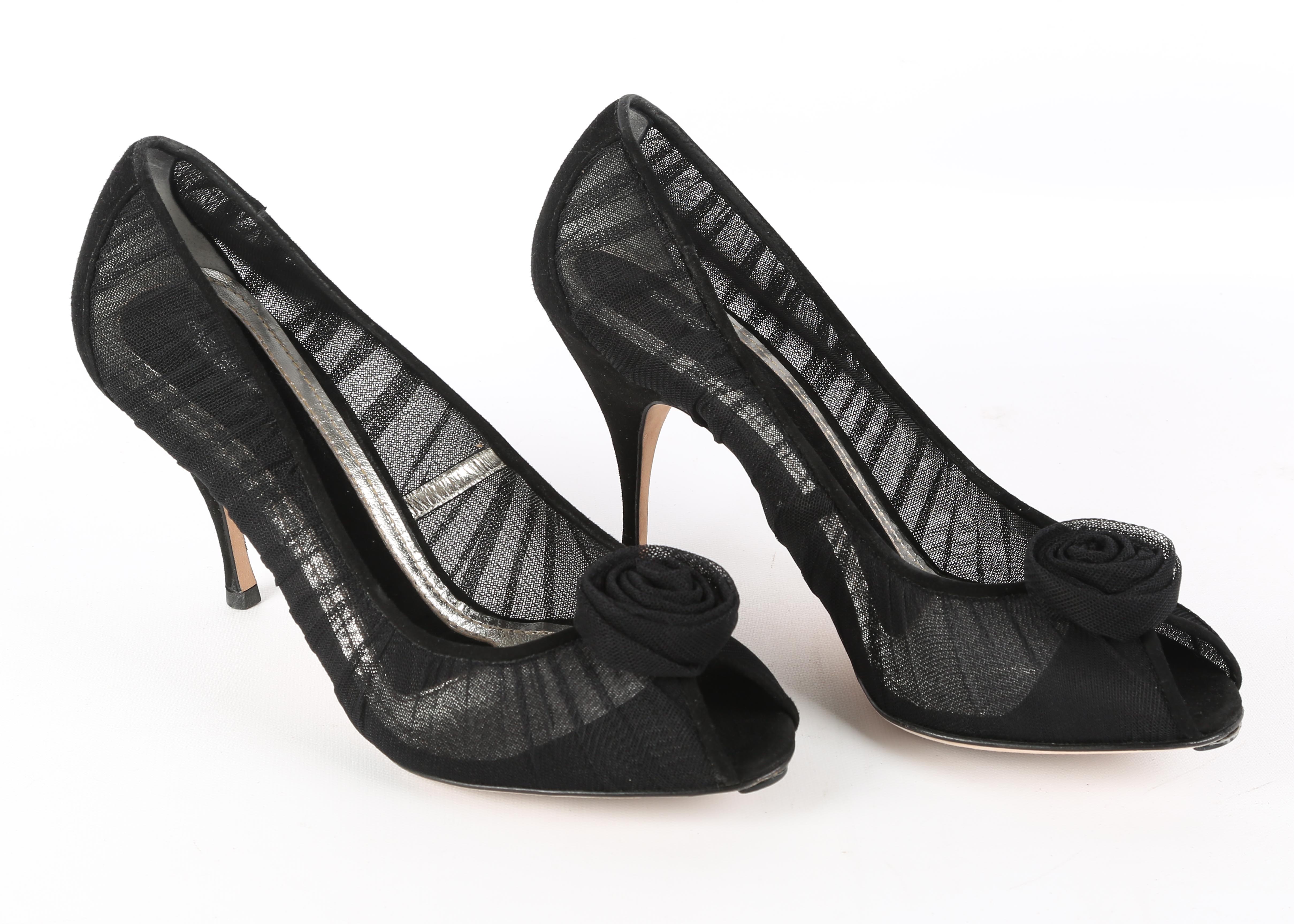 Dolce & Gabbana Black Tulle Pumps