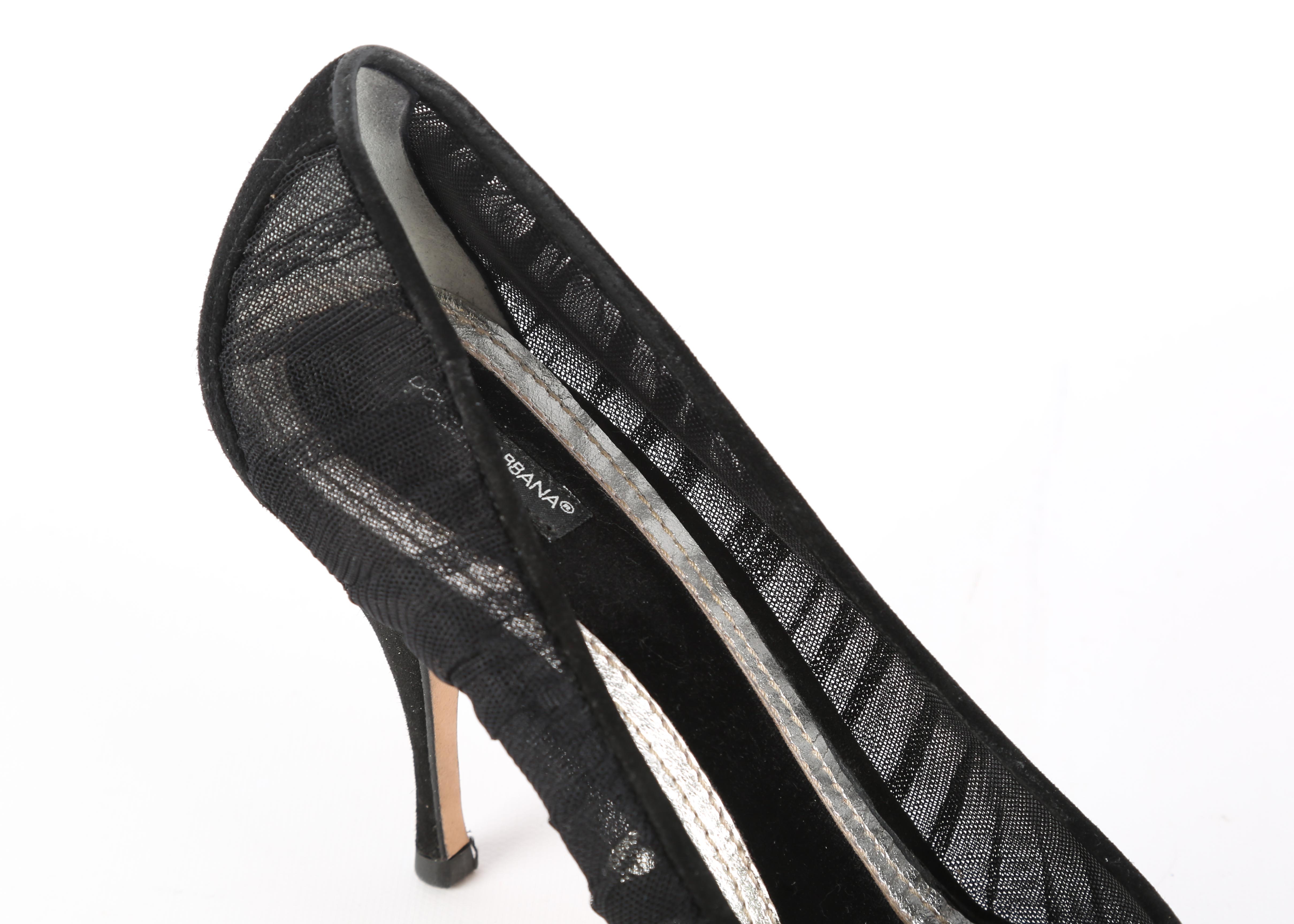 Dolce & Gabbana Black Tulle Pumps