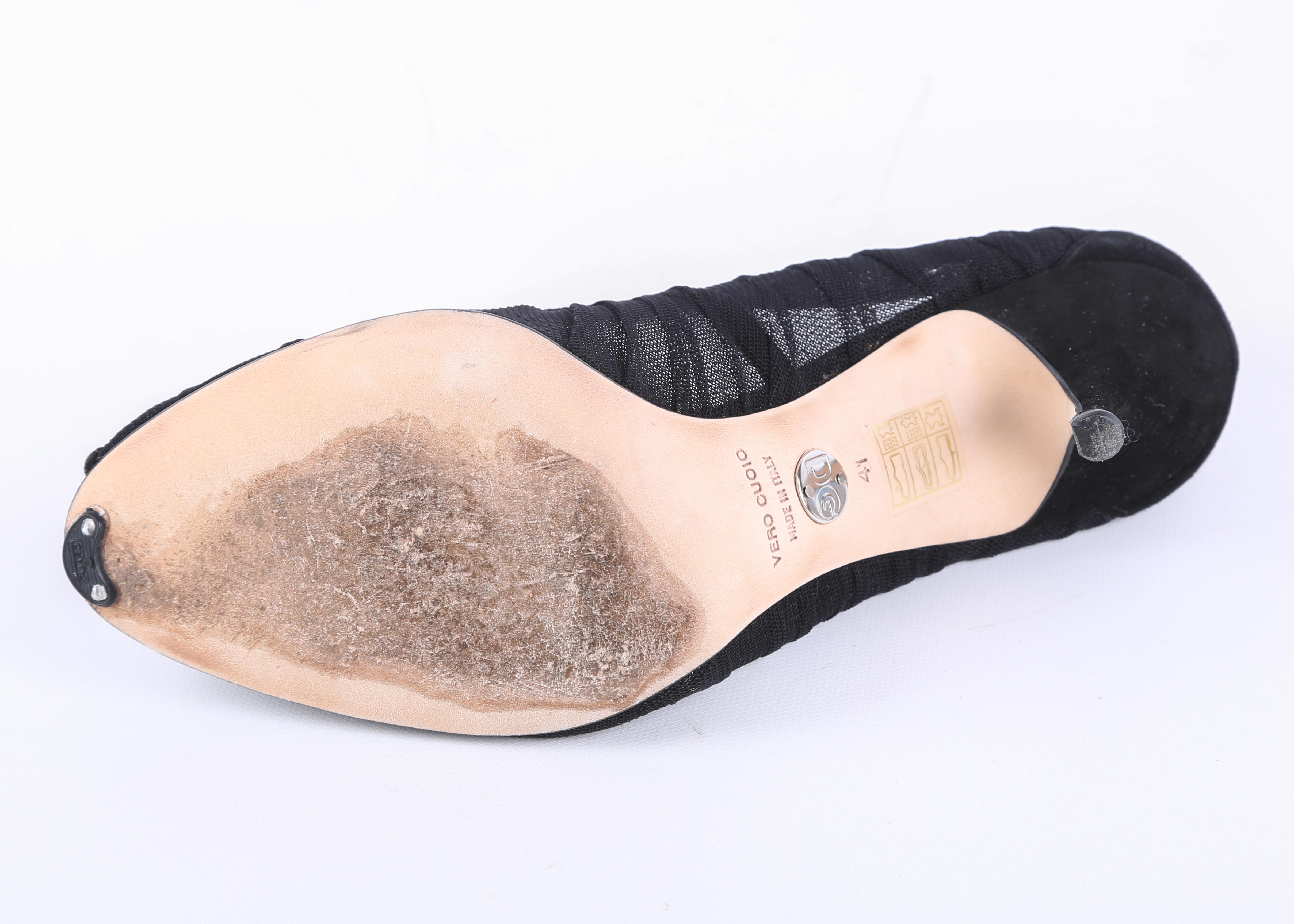 Dolce & Gabbana Black Tulle Pumps