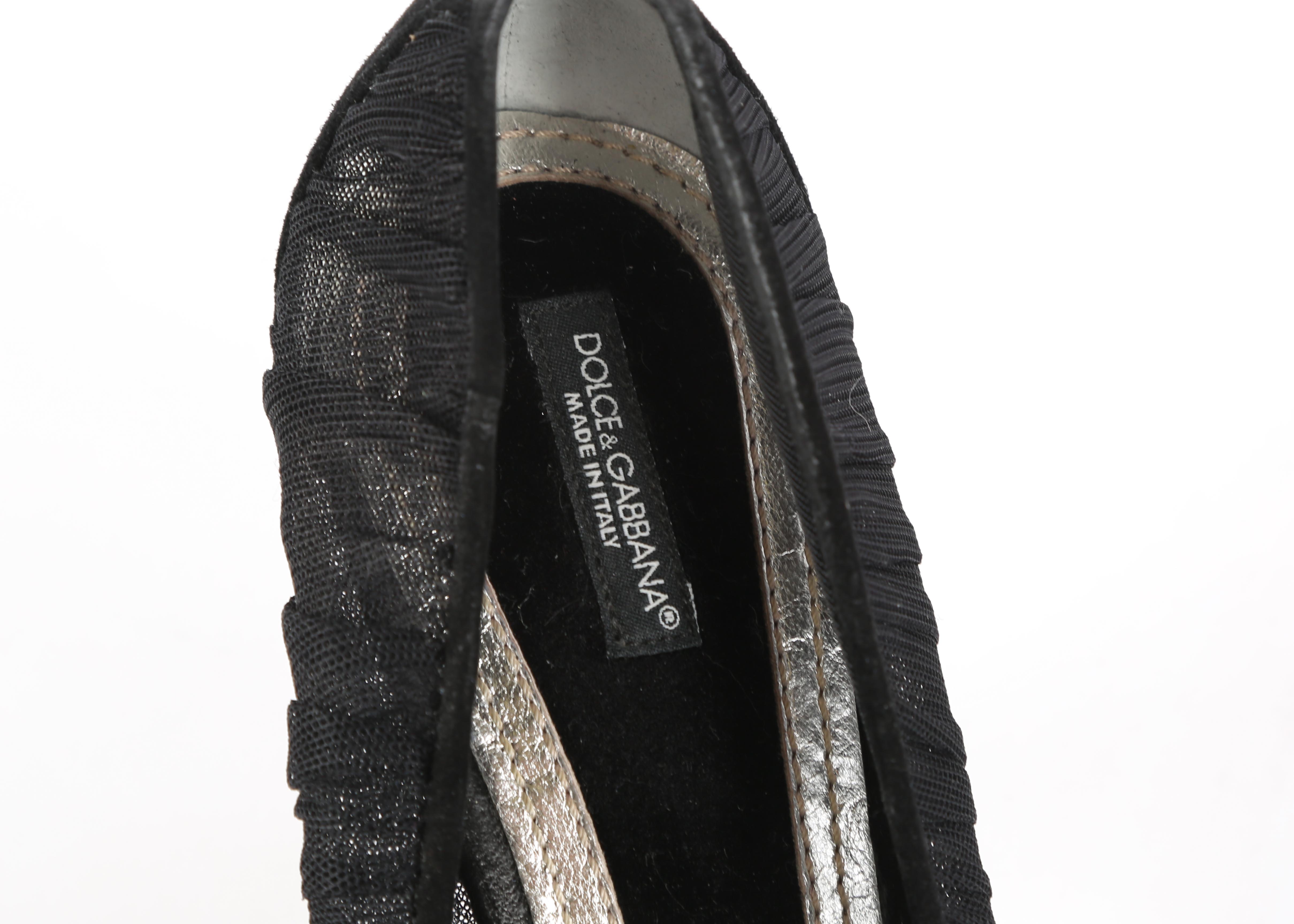 Dolce & Gabbana Black Tulle Pumps
