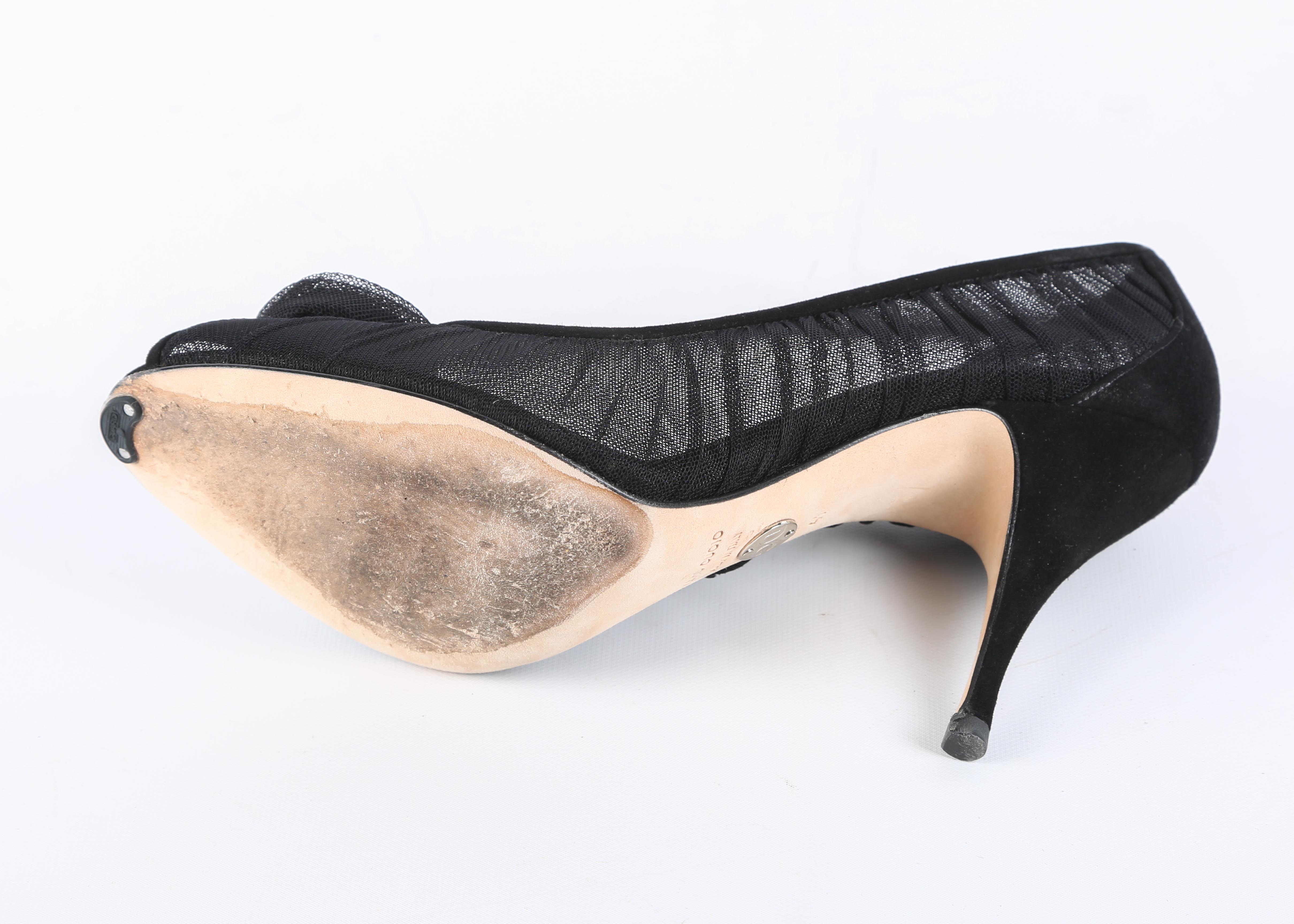 Dolce & Gabbana Black Tulle Pumps