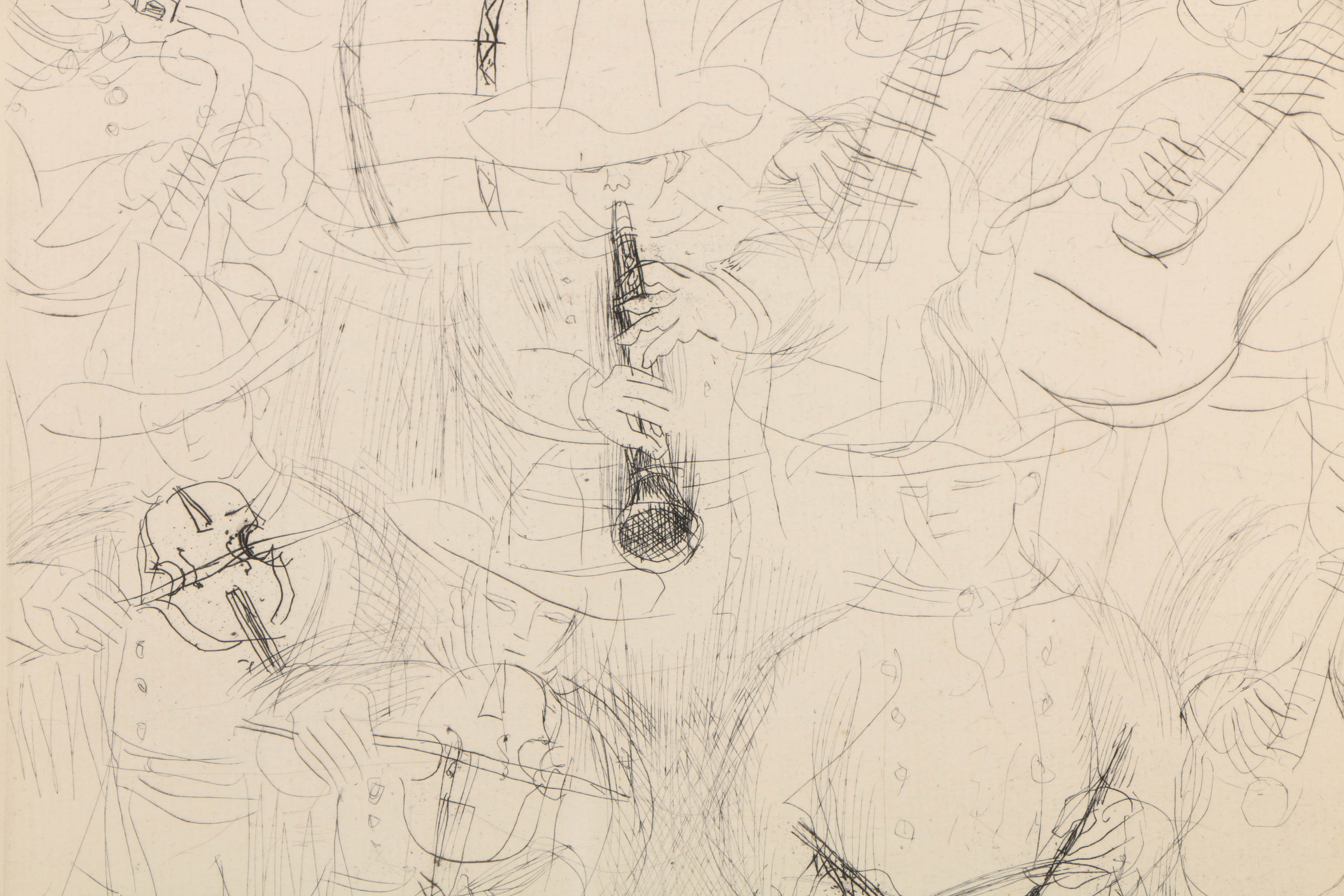 After Raoul Dufy Etching on Paper "Mexican Musicians"
