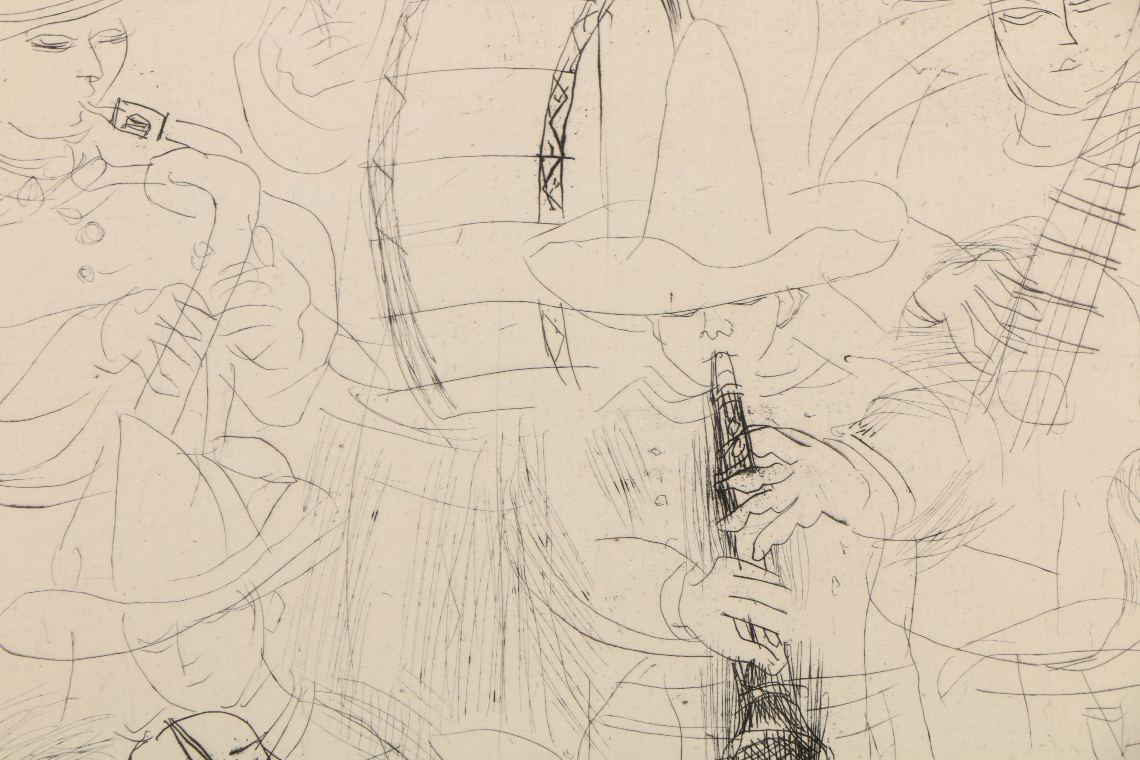 After Raoul Dufy Etching on Paper "Mexican Musicians"