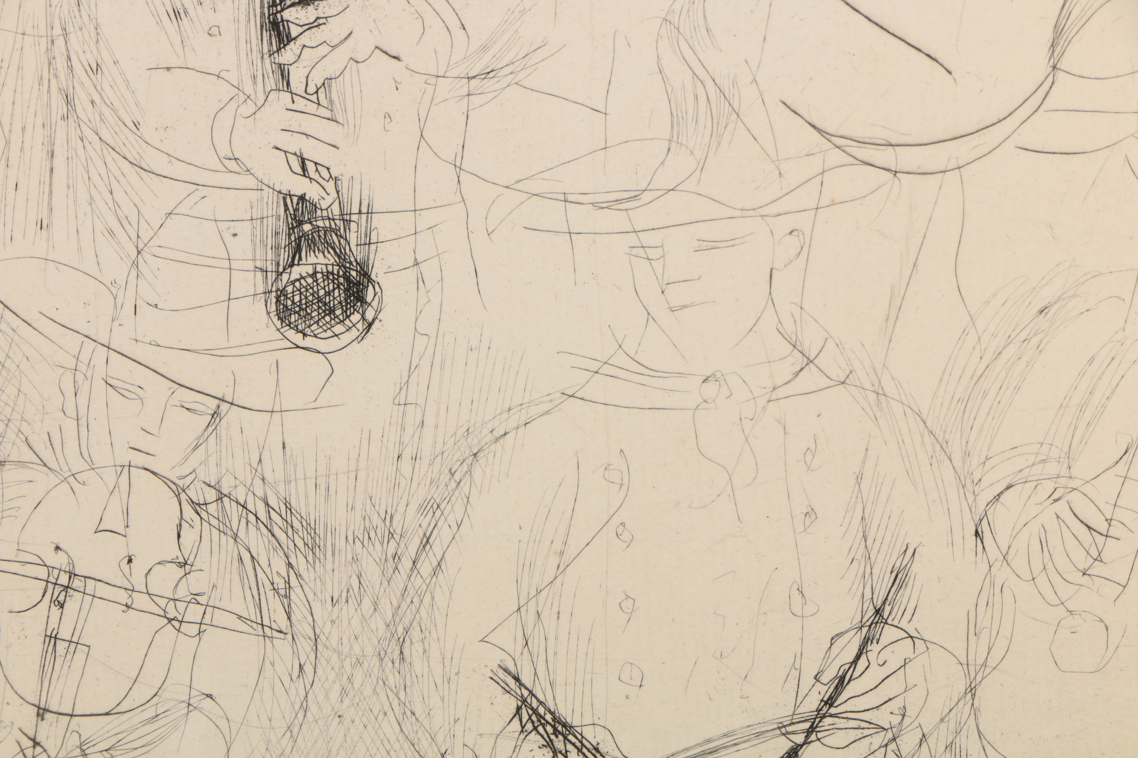 After Raoul Dufy Etching on Paper "Mexican Musicians"