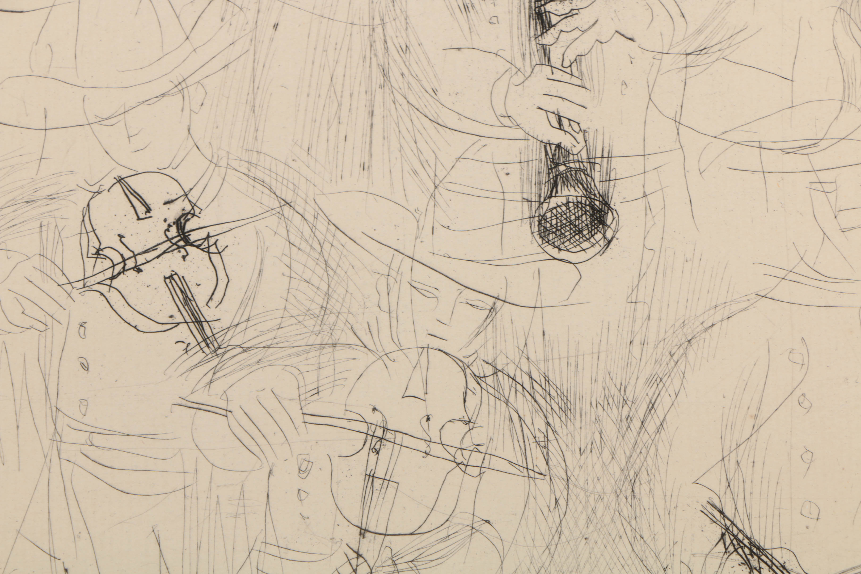 After Raoul Dufy Etching on Paper "Mexican Musicians"