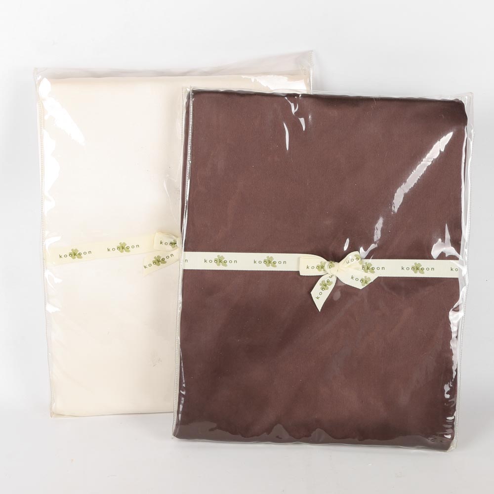 Kookoon California King Fitted and Flat Silk Sheets