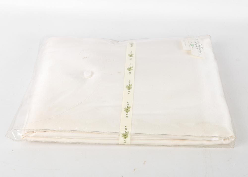 Kookoon California King Fitted and Flat Silk Sheets