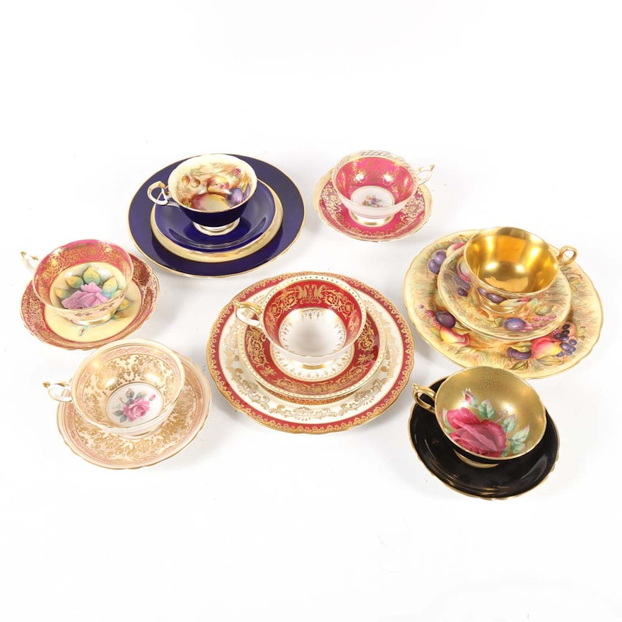 Fine China Teacup and Saucer Sets Featuring Paragon and Ansley