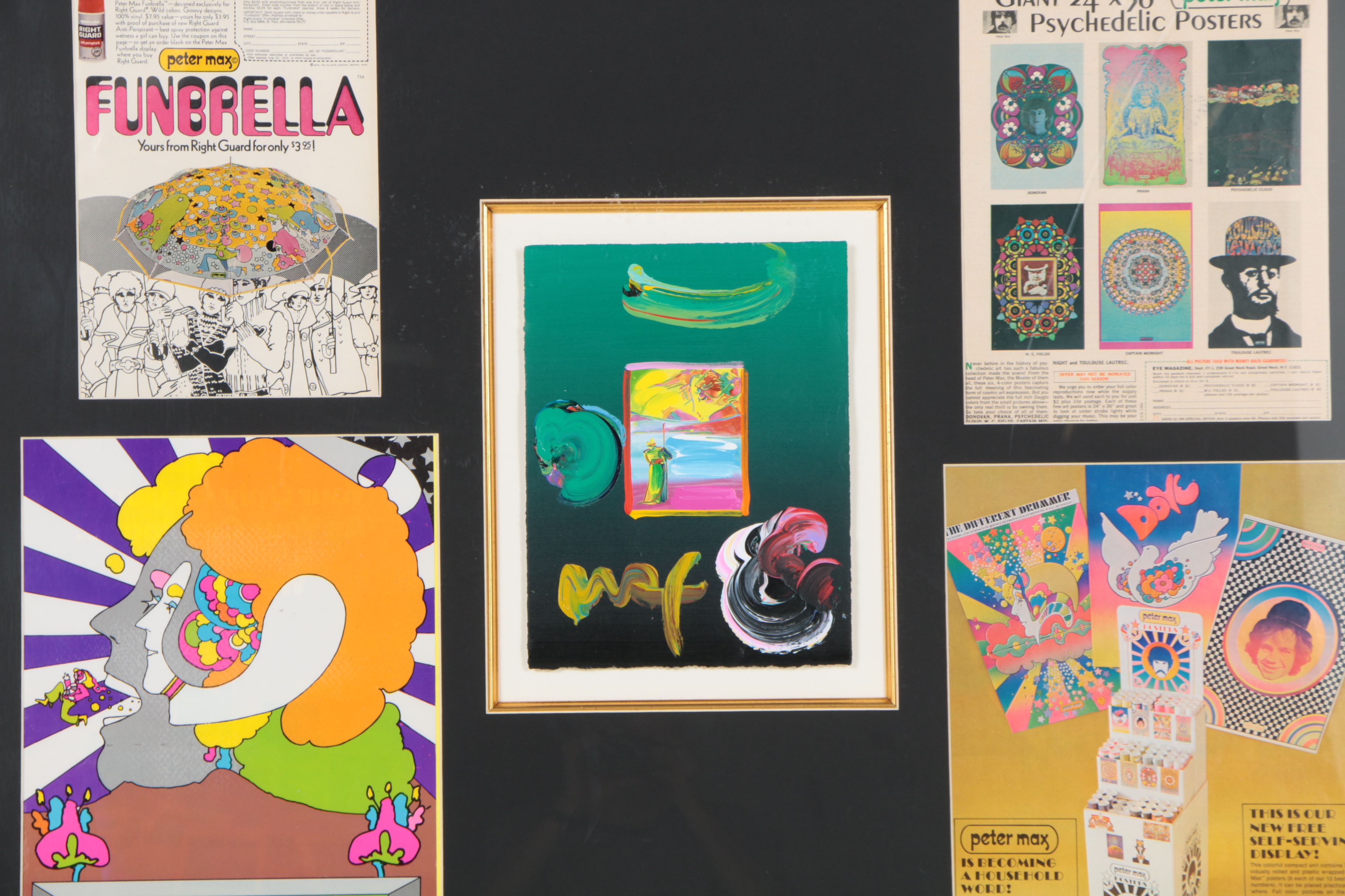 Peter Max Offset Lithograph with Acrylic Embellishments