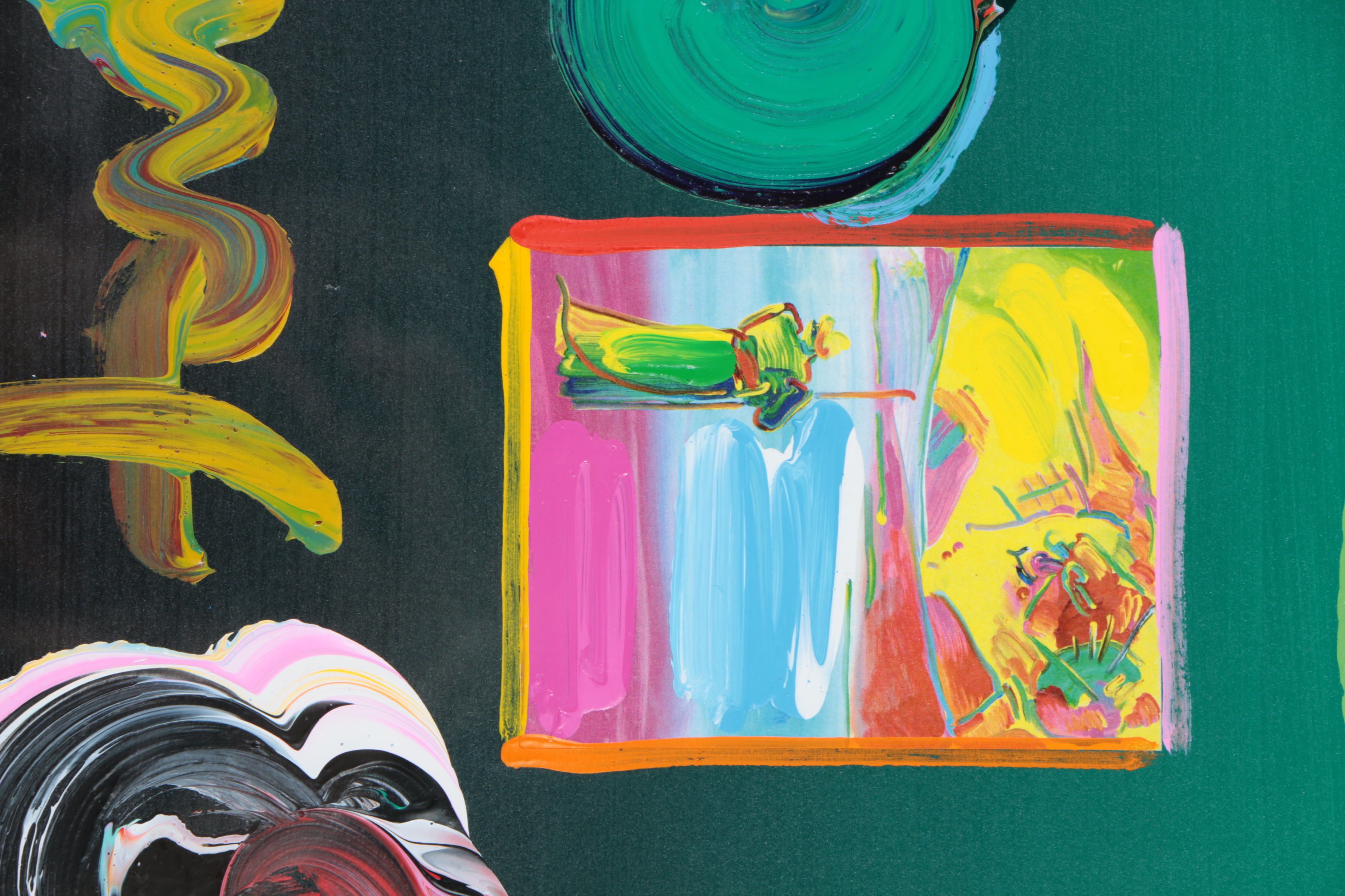 Peter Max Offset Lithograph with Acrylic Embellishments