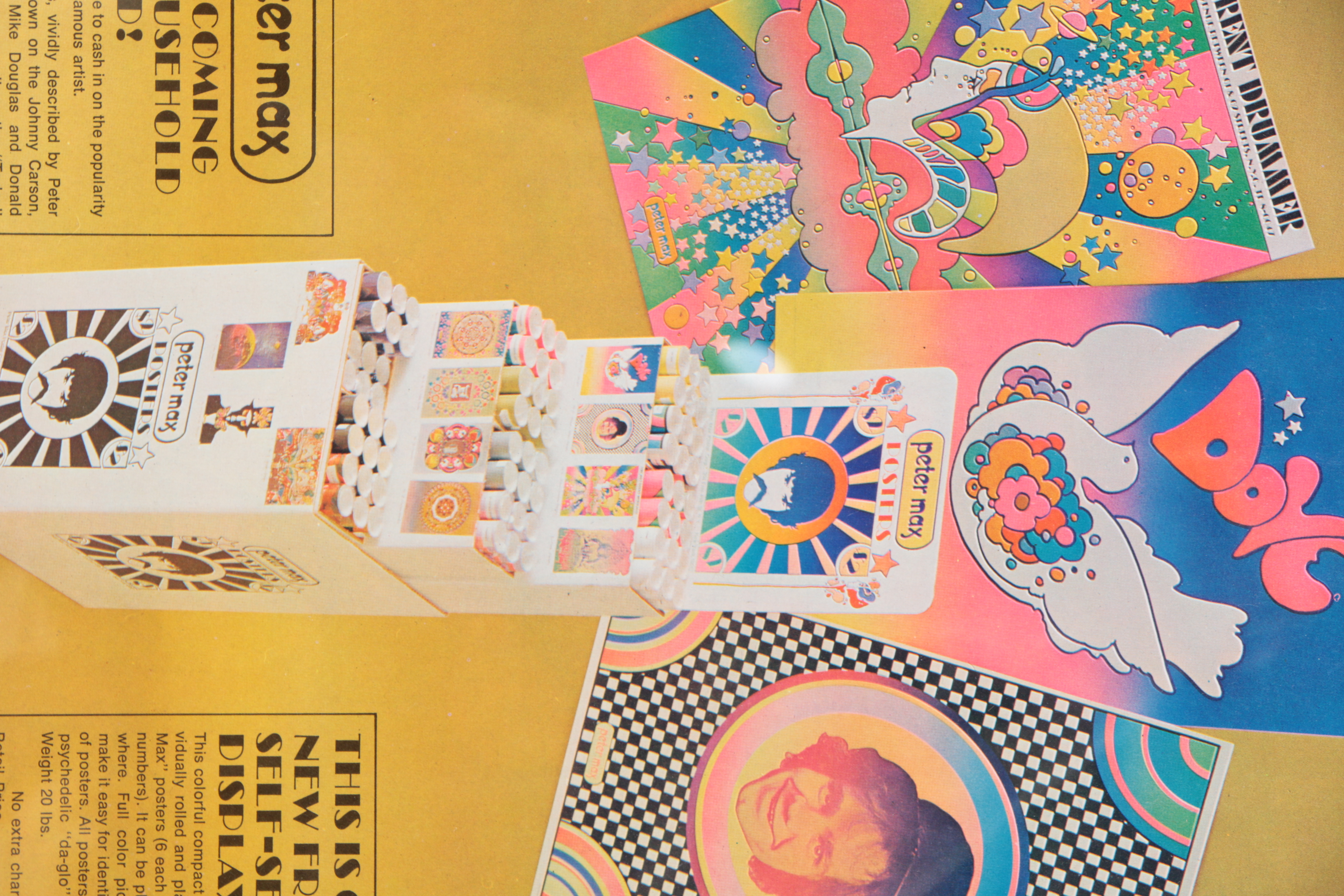 Peter Max Offset Lithograph with Acrylic Embellishments