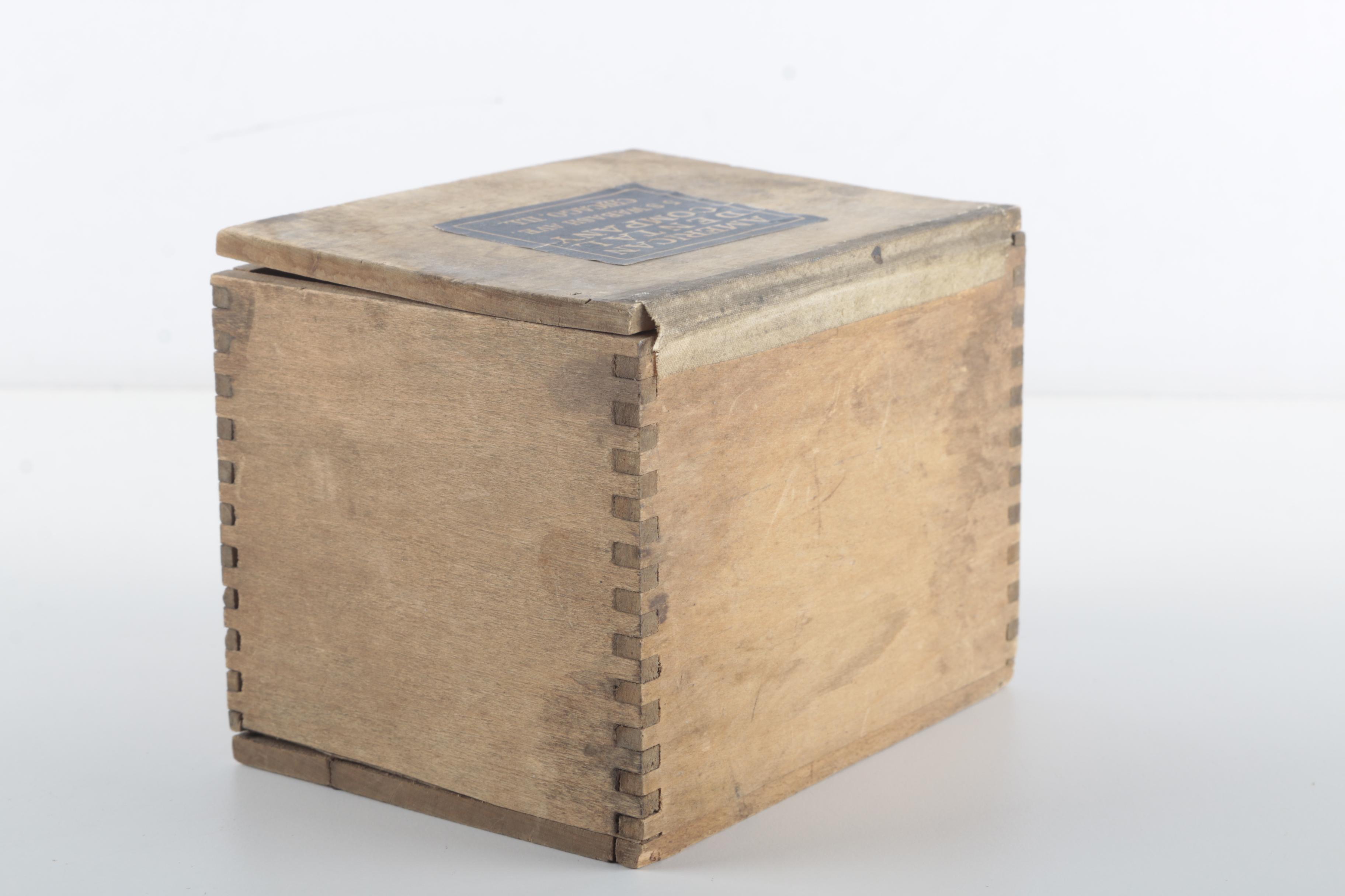 American Dental Company Wooden Boxes