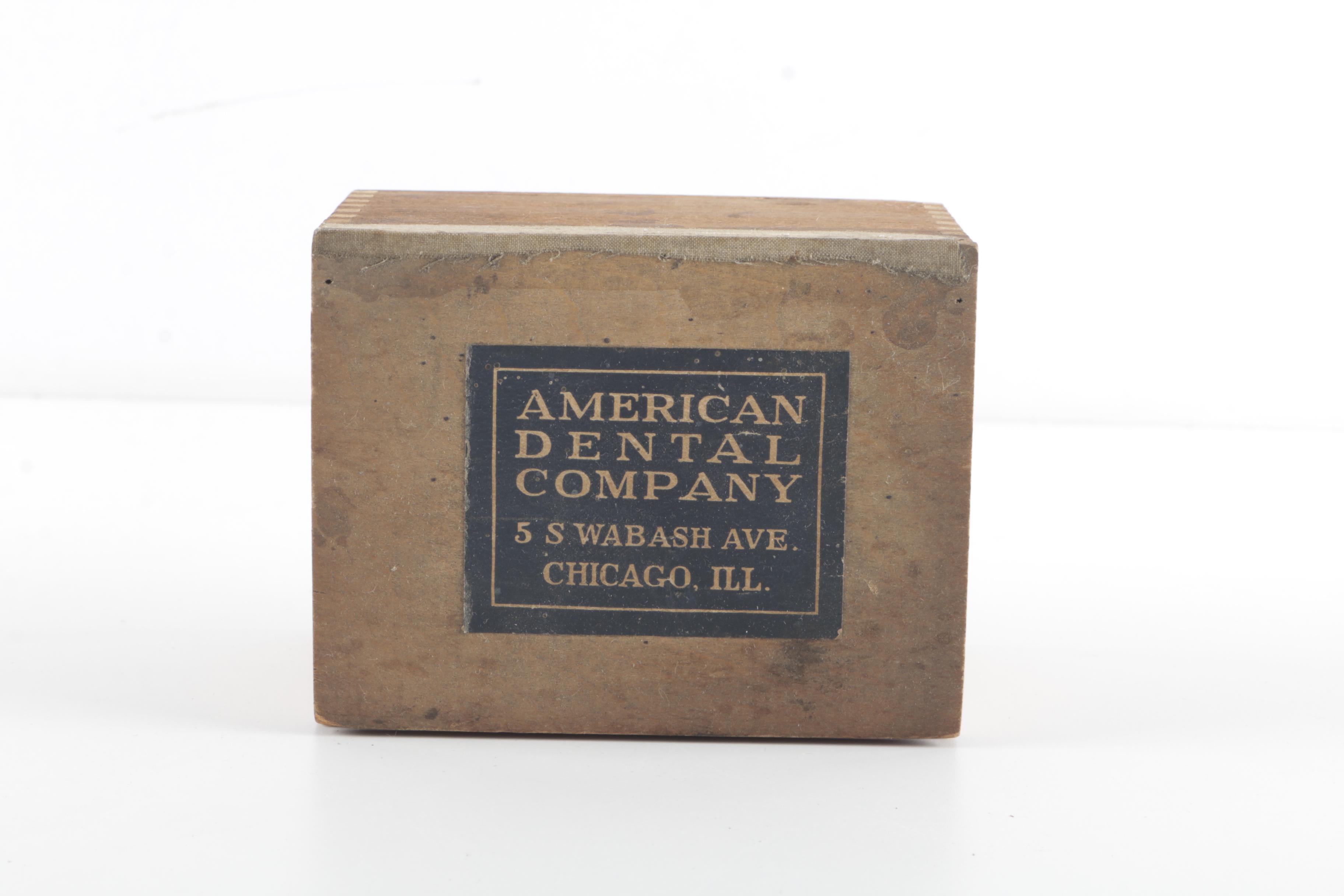 American Dental Company Wooden Boxes