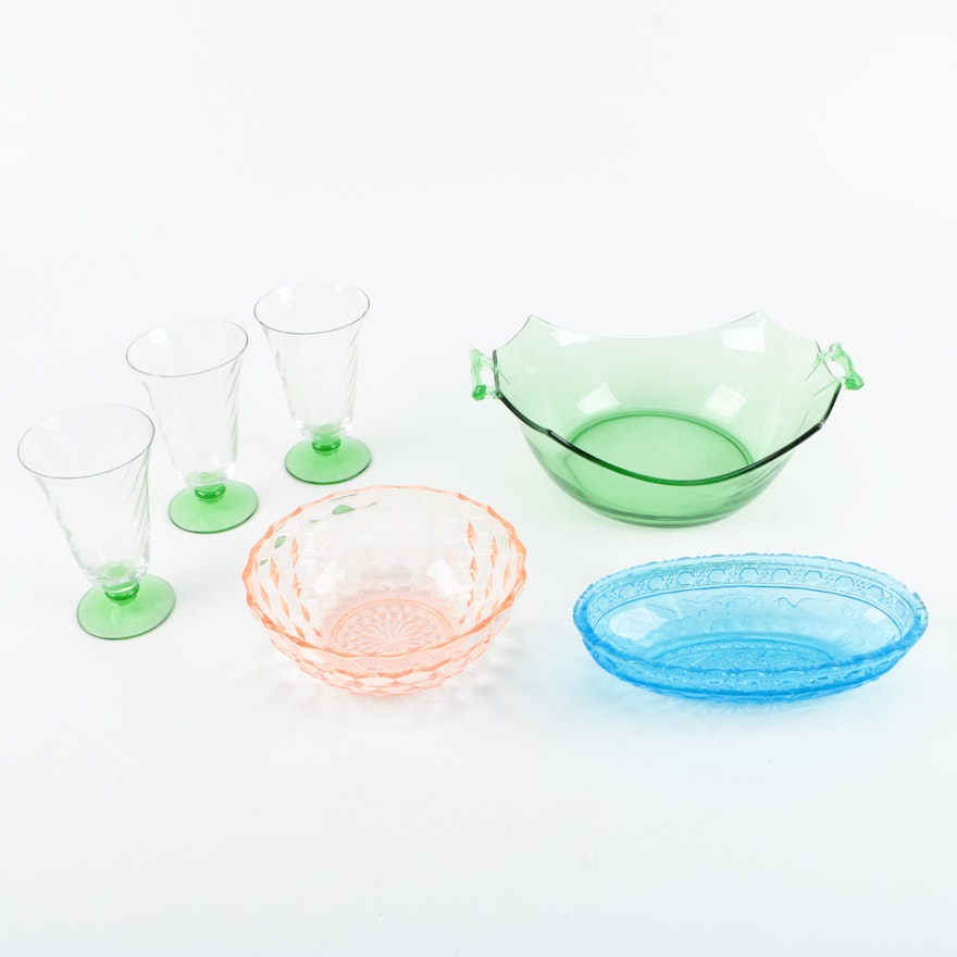 Depression Glass Dessert Cups and Bowls