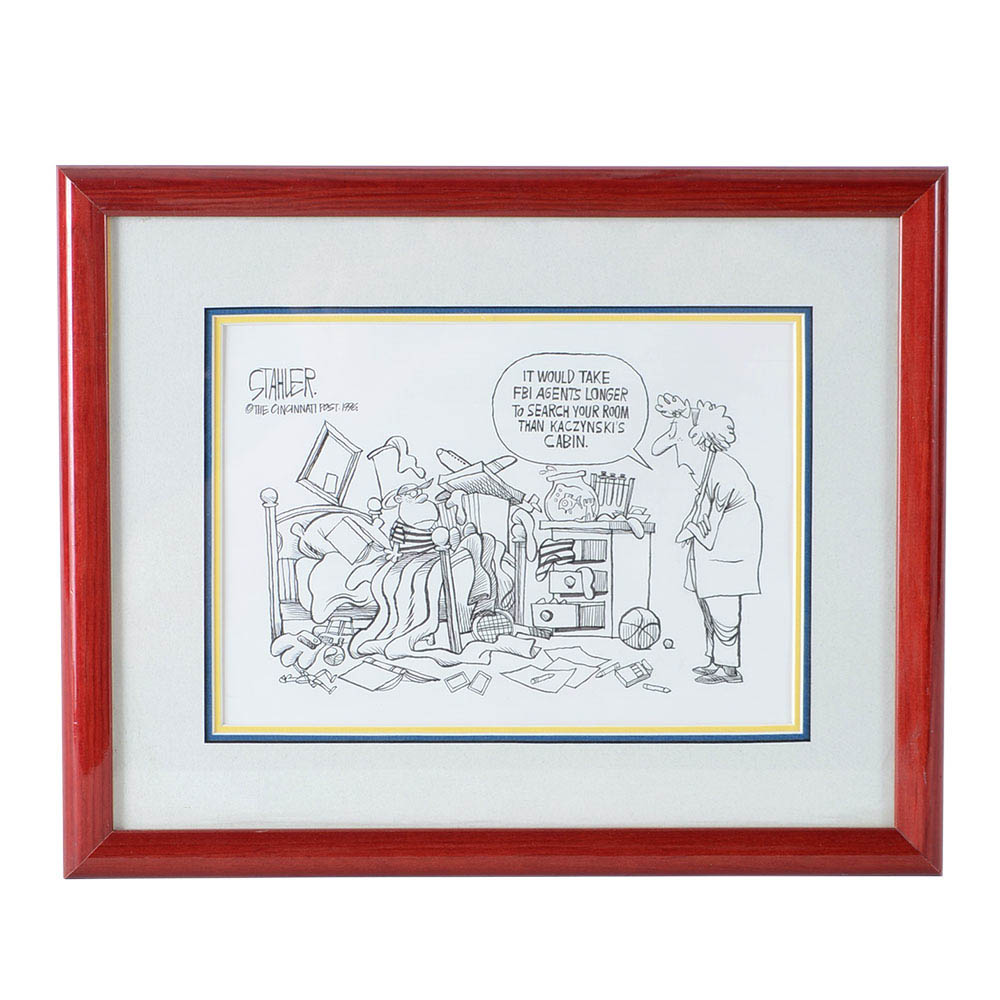 Jeff Stahl Signed Original 1996 Comic for the Cincinnati Post