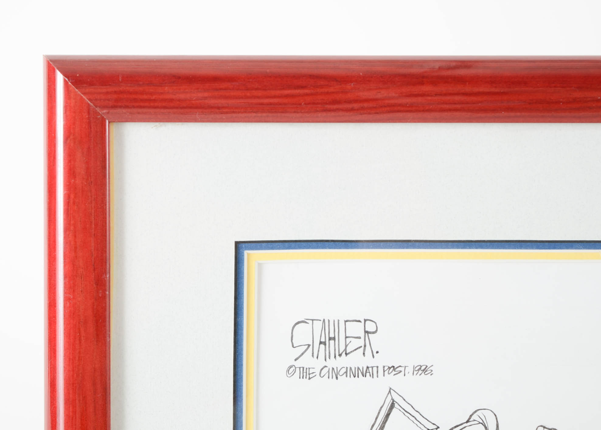 Jeff Stahl Signed Original 1996 Comic for the Cincinnati Post