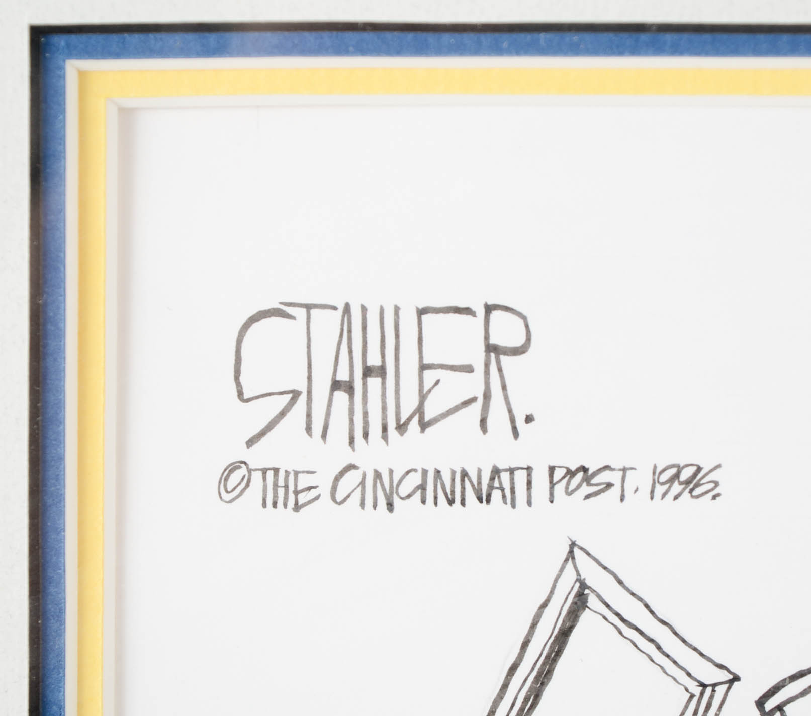 Jeff Stahl Signed Original 1996 Comic for the Cincinnati Post