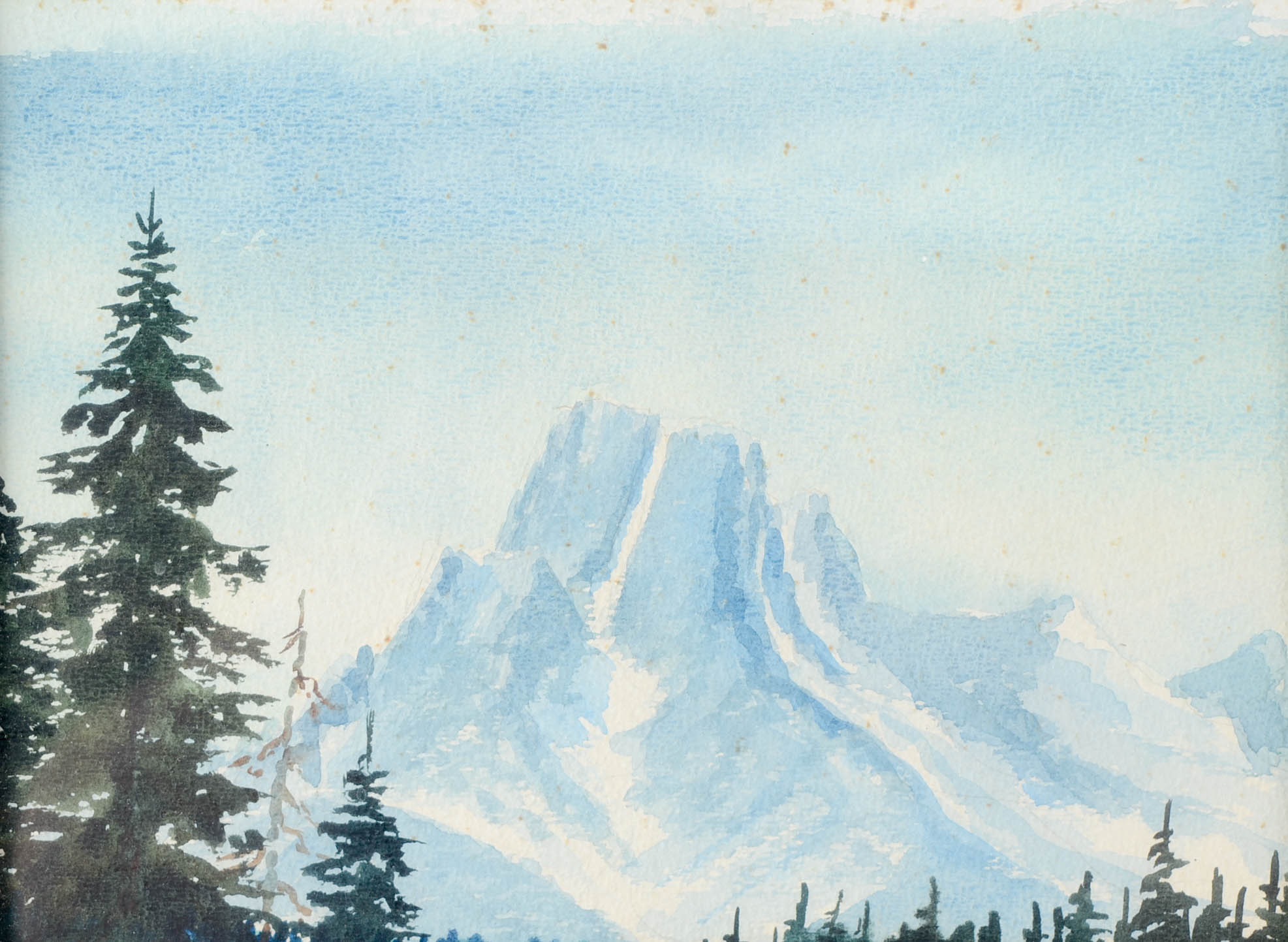 Keith Fay Original Watercolor "Springtime and Mt. Moran"