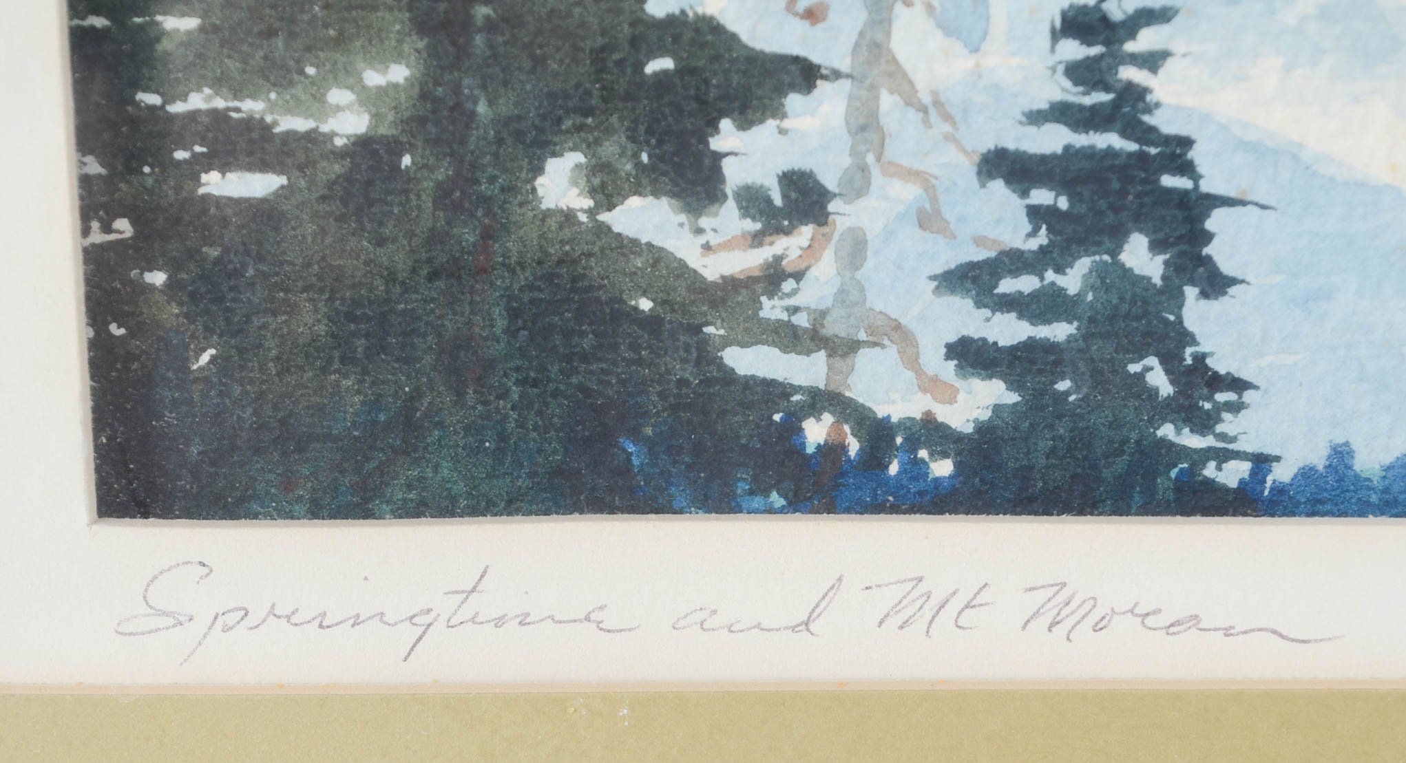 Keith Fay Original Watercolor "Springtime and Mt. Moran"