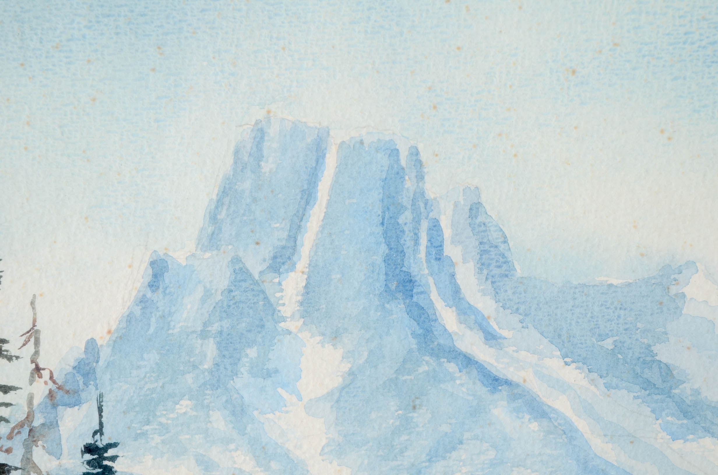 Keith Fay Original Watercolor "Springtime and Mt. Moran"