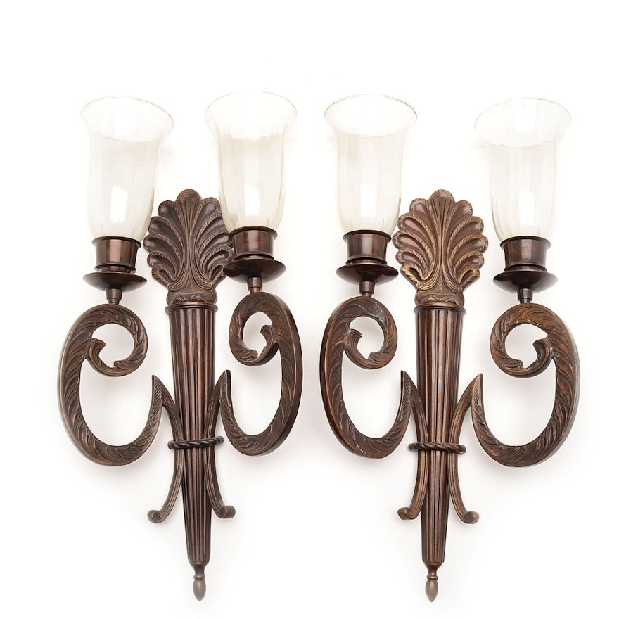 Pair of Wall-Mounted Candle Sconces