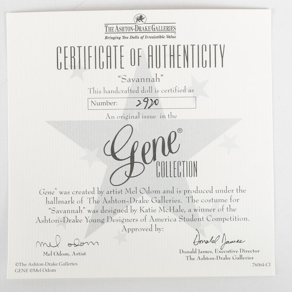 Ashton Drake Porcelain Savannah Doll
