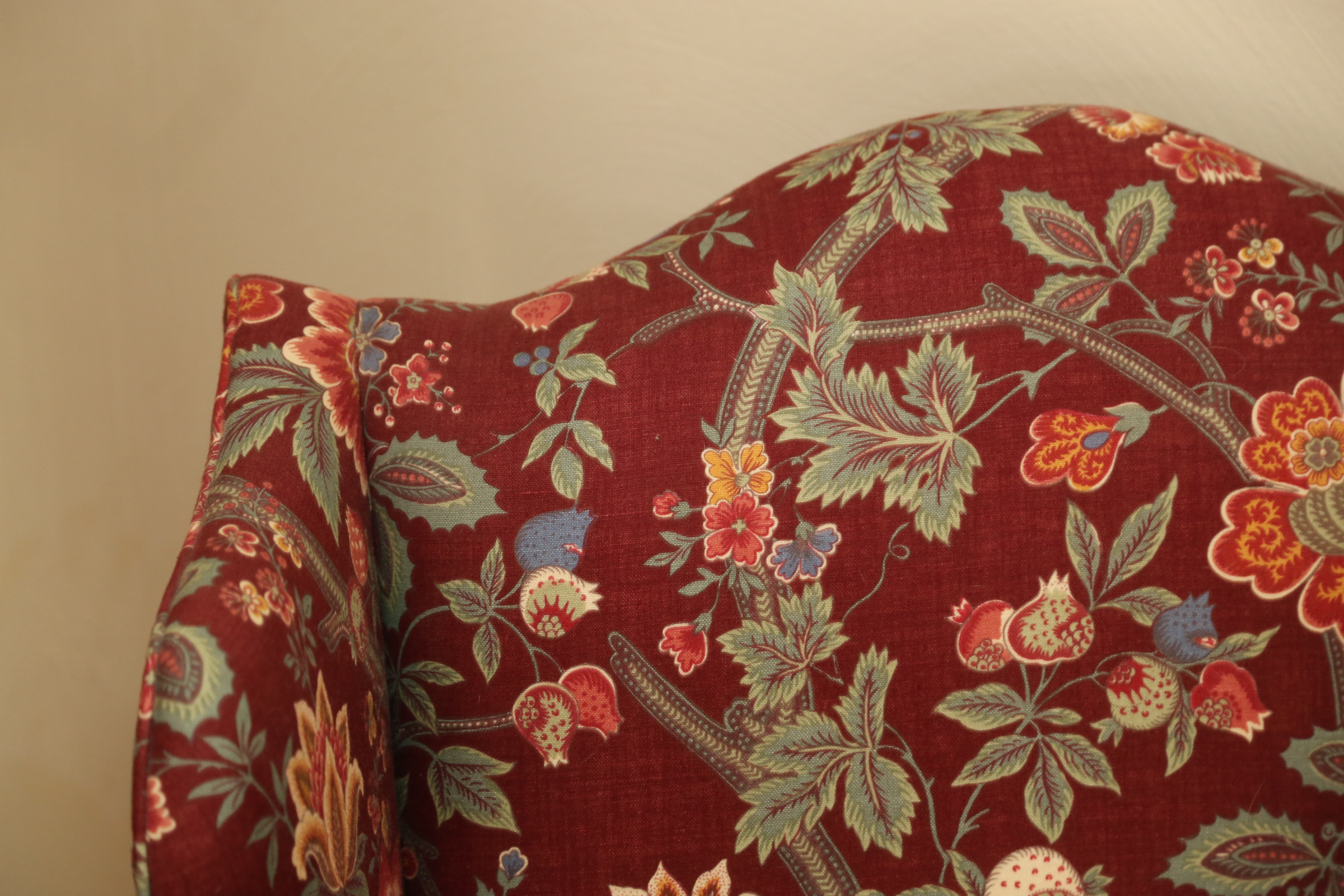 Queen Anne Style Wingback Chair by Hickory White