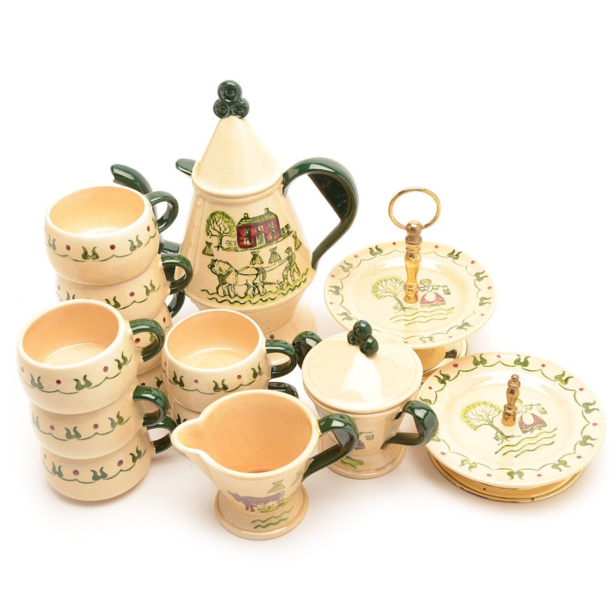 Metlox Pottery "Homestead Provincial" Pattern Coffee Set