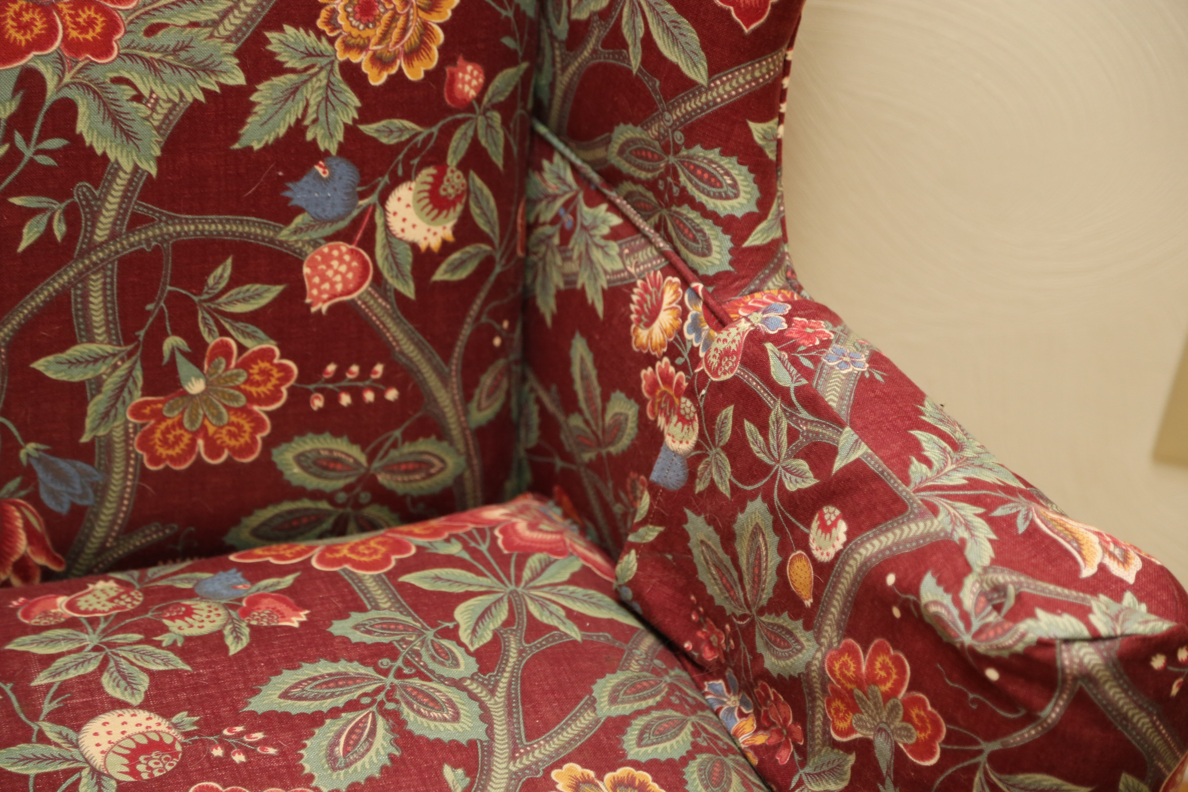 Queen Anne Style Wingback Chair by Hickory White