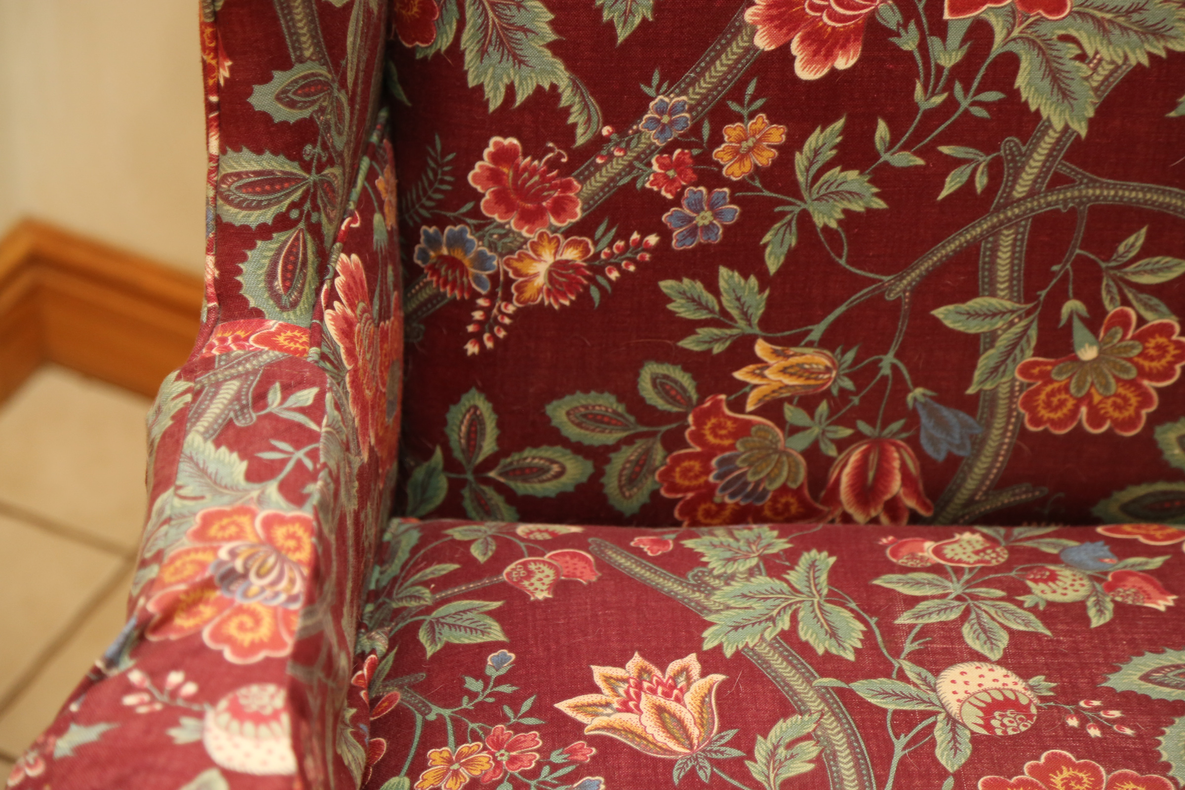 Queen Anne Style Wingback Chair by Hickory White