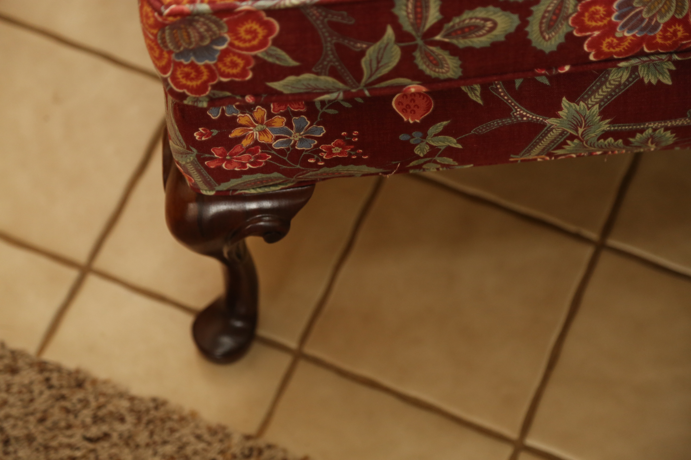 Queen Anne Style Wingback Chair by Hickory White