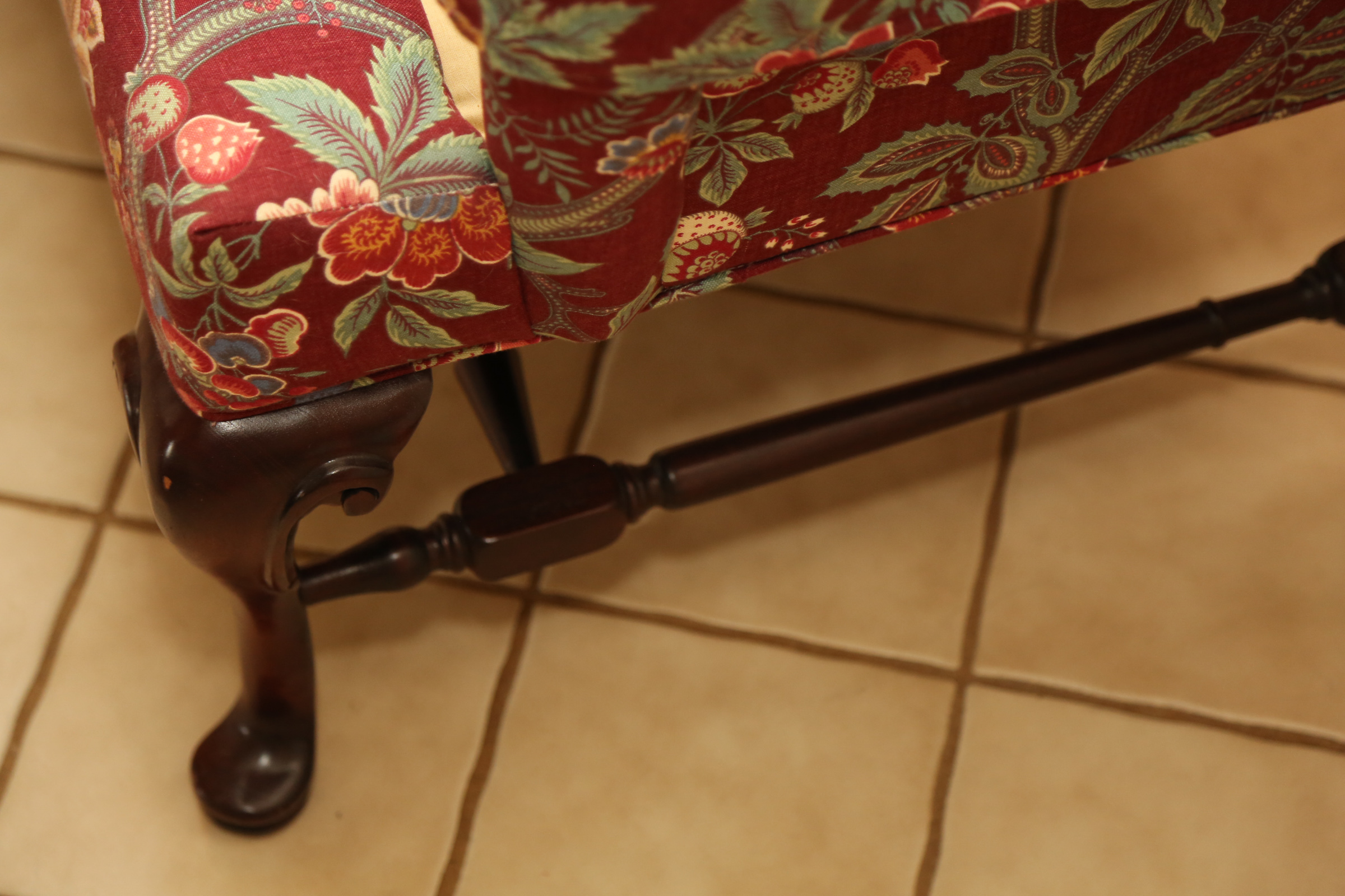 Queen Anne Style Wingback Chair by Hickory White