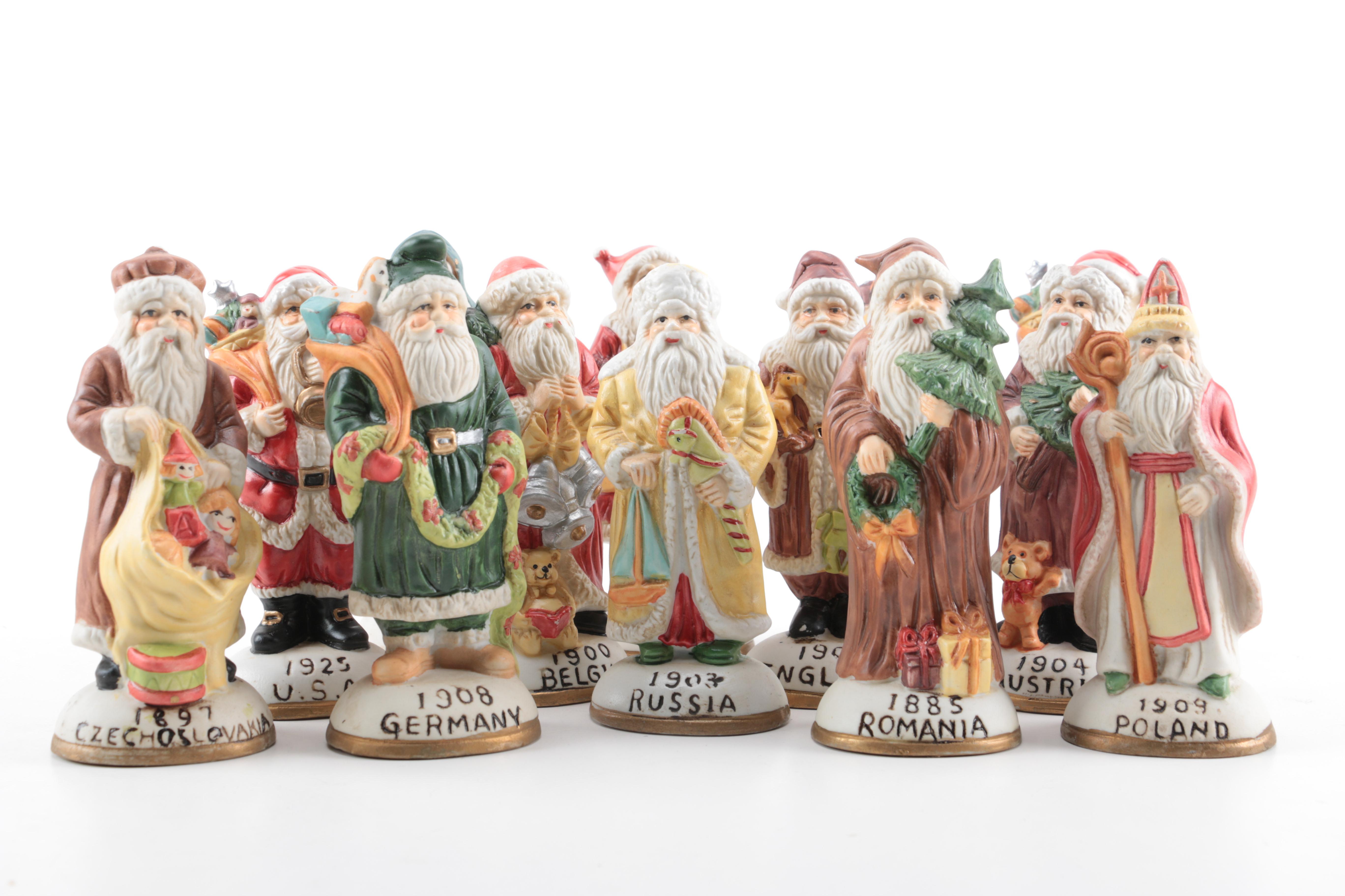 Around the World Santa Figurines