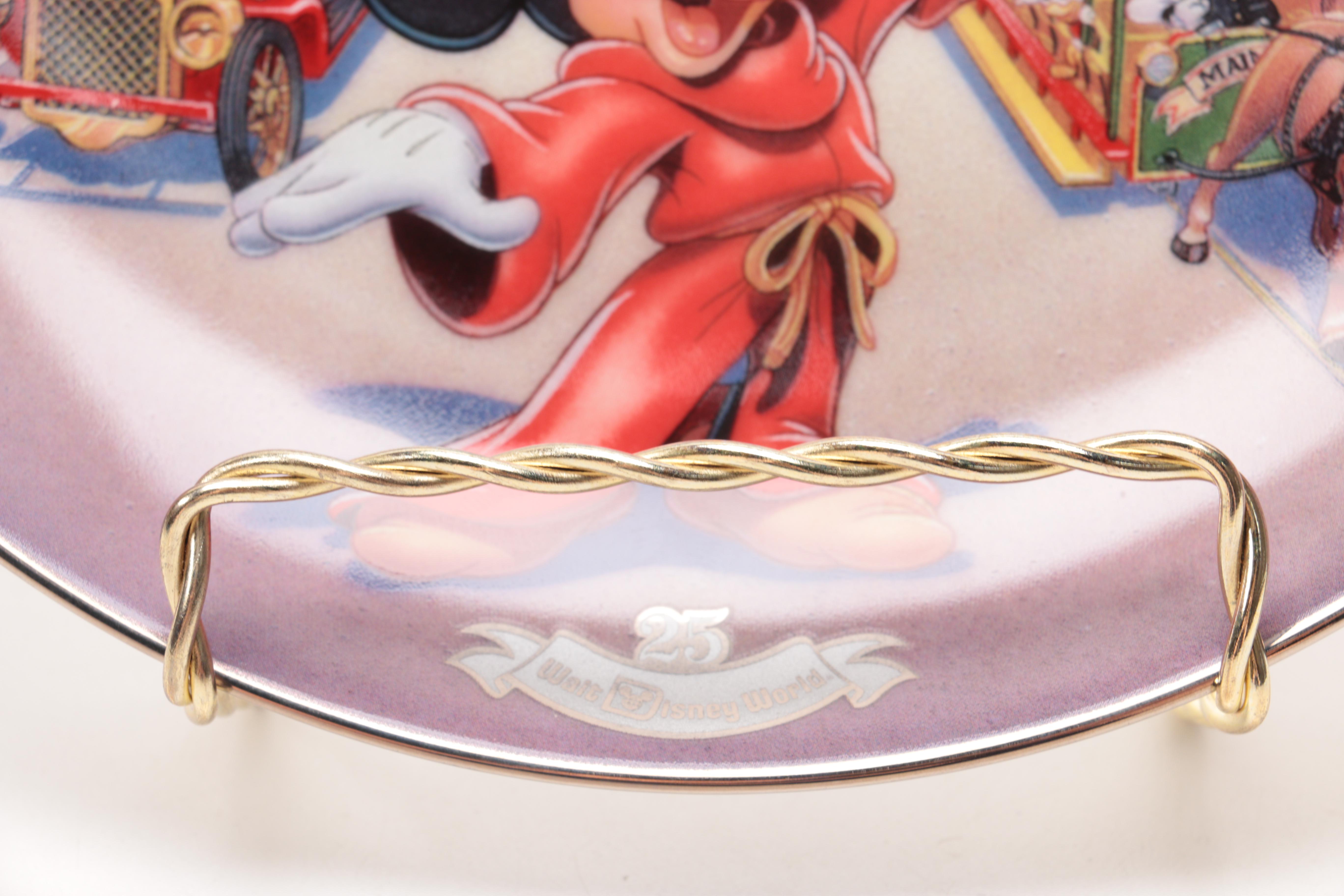 Walt Disney World 25th Anniversary "Main Street, USA" Commemorative Plate