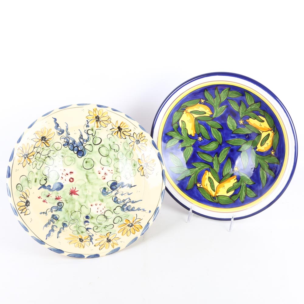 Hand Painted Hand Thrown Stoneware Bowls Featuring Le Souk